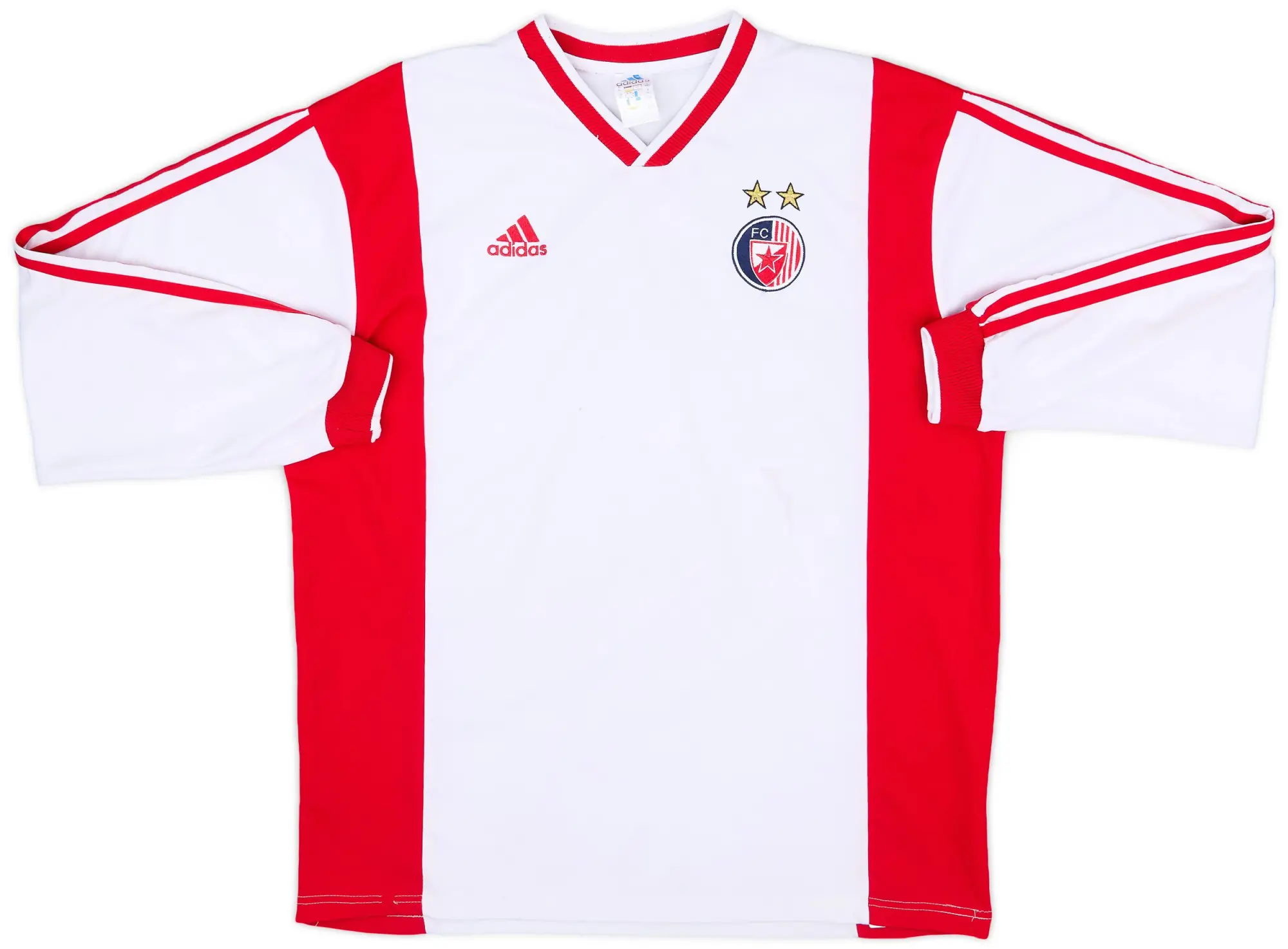 adidas 2001-02 Red Star Belgrade Away L/S Shirt - 6/10 - (XL)