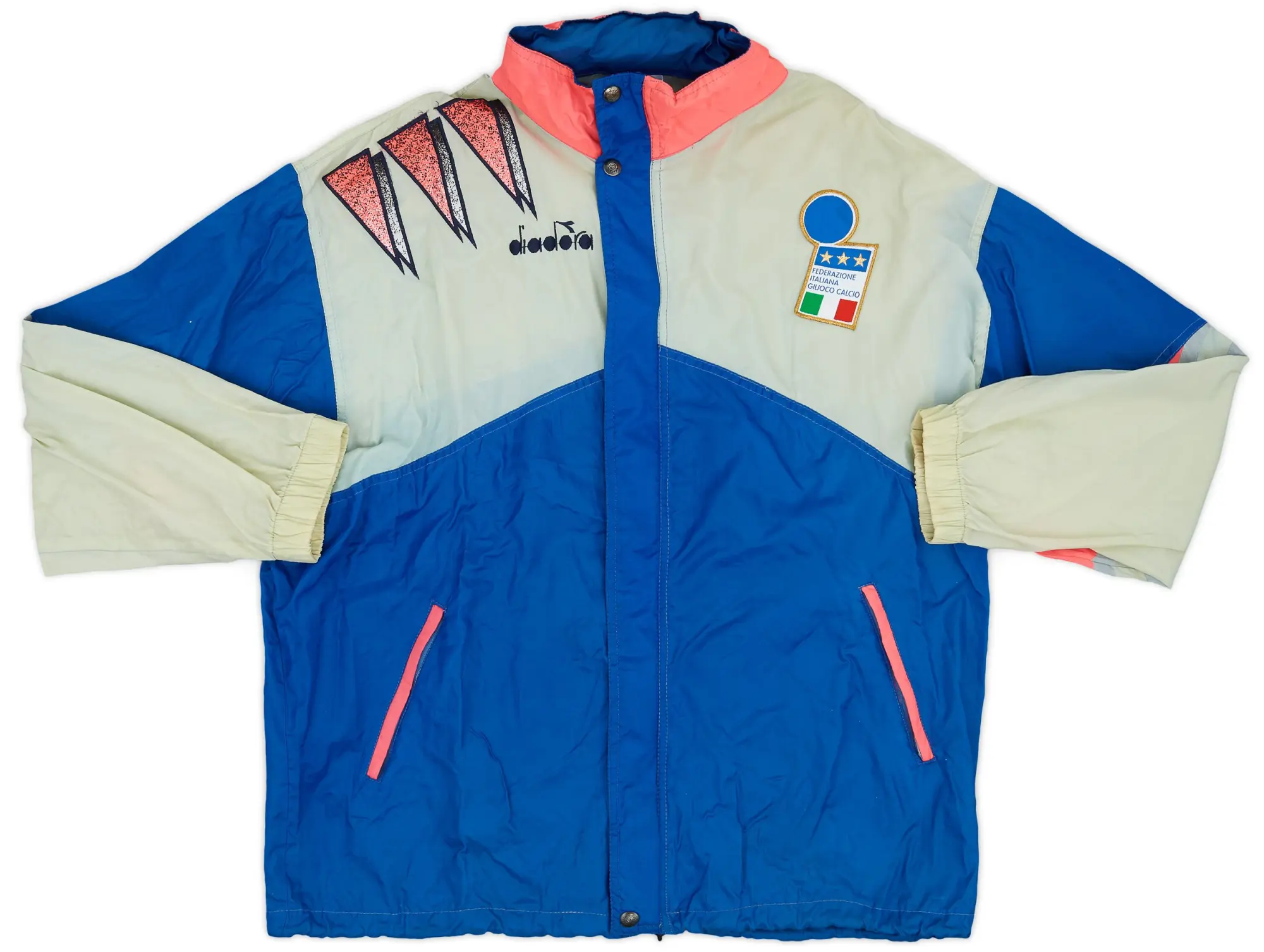 1992 Italy Diadora Hooded Rain Jacket - 7/10 - (L)