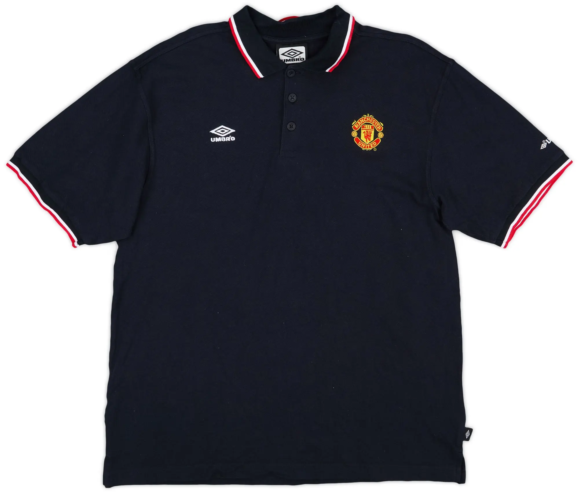 2000-01 Manchester United Umbro Polo Shirt - 9/10 - (XXL)