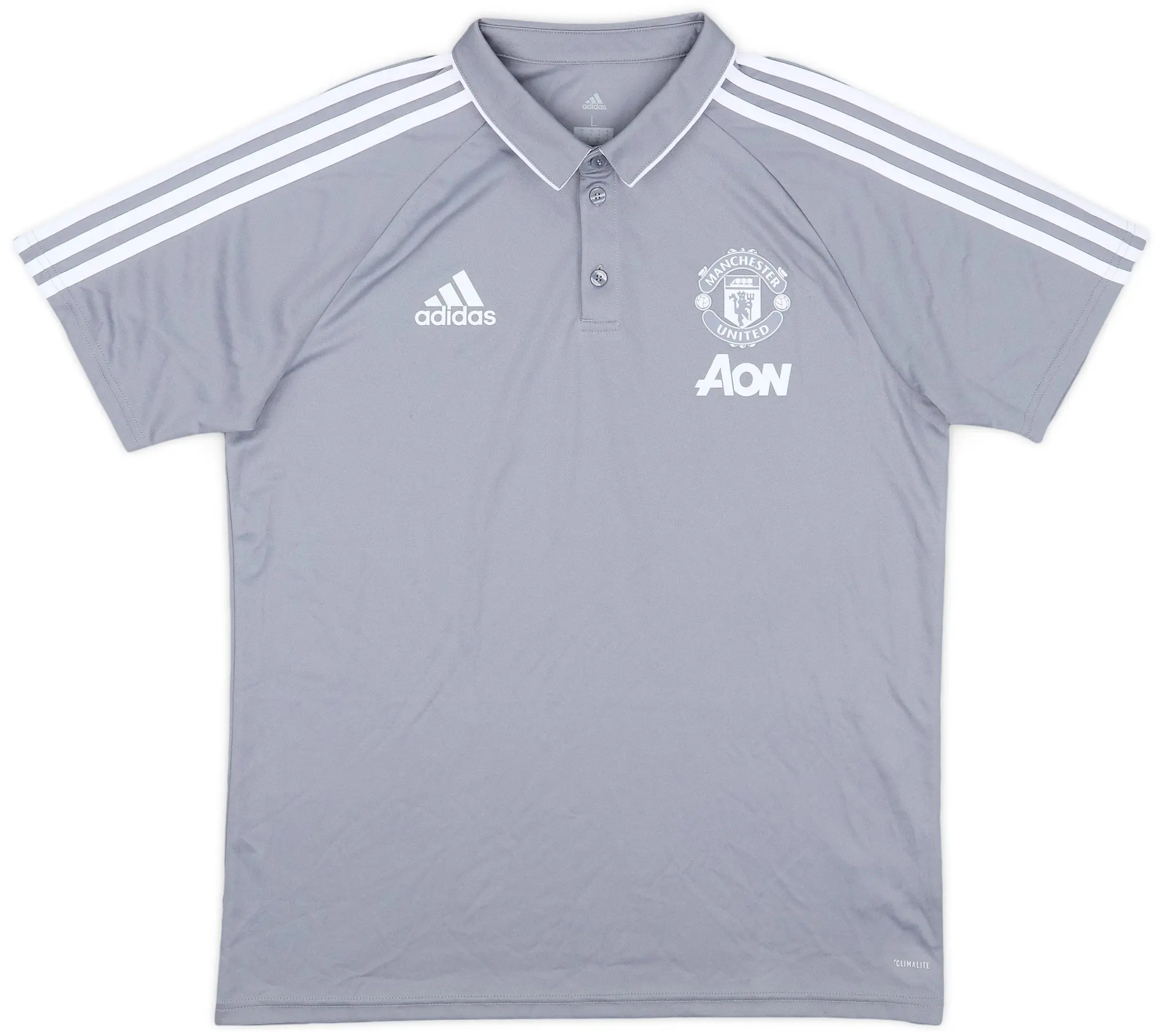 2017-18 Manchester United adidas Polo Shirt - 8/10 - (L)