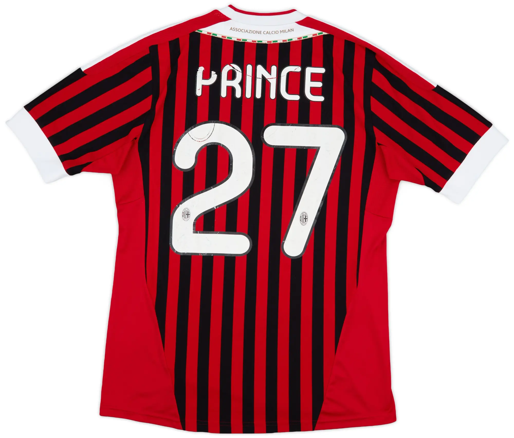 adidas 2011-12 AC Milan Home Shirt Prince #27 - 5/10 - (M)