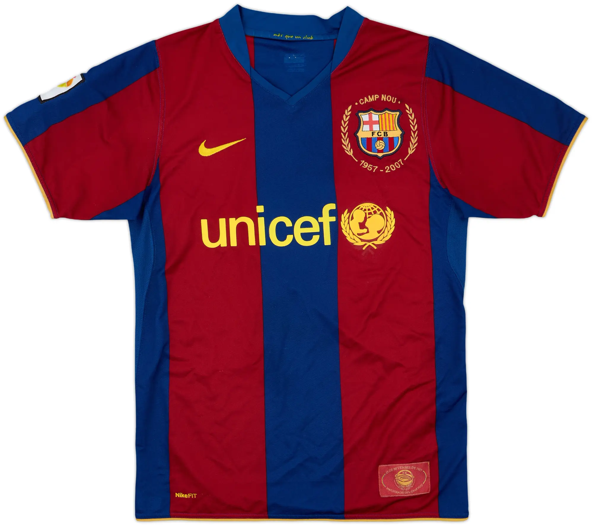 Nike 2007-08 Barcelona Home Shirt Messi #19 - 6/10 - (L)