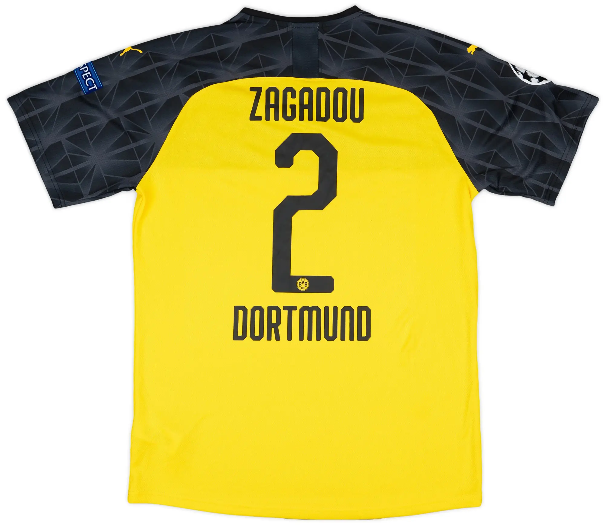 Puma 2019-20 Borussia Dortmund Match Issue Champions League Cup Shirt Zagadou #2