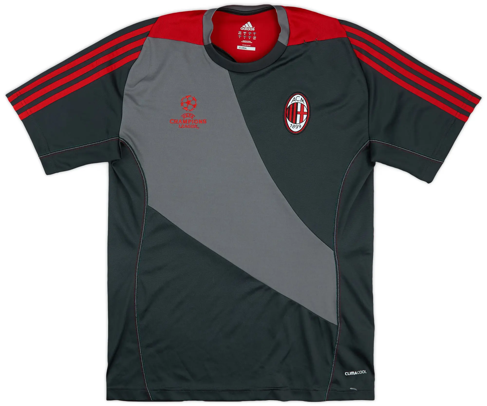 2012-13 AC Milan adidas CL Training Shirt - 9/10 - (M/L)