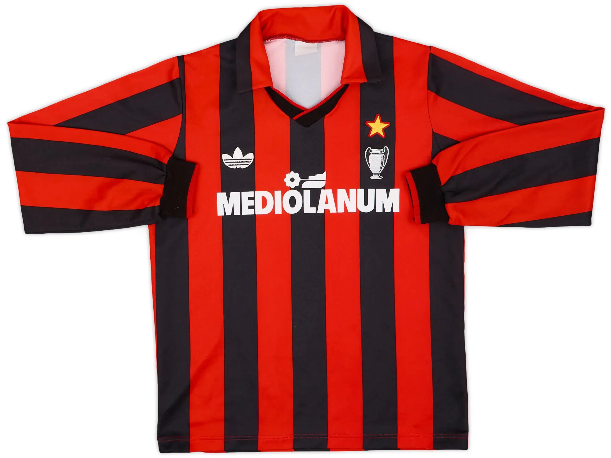 adidas 1990-91 AC Milan Home L/S Shirt - 9/10 - (S)