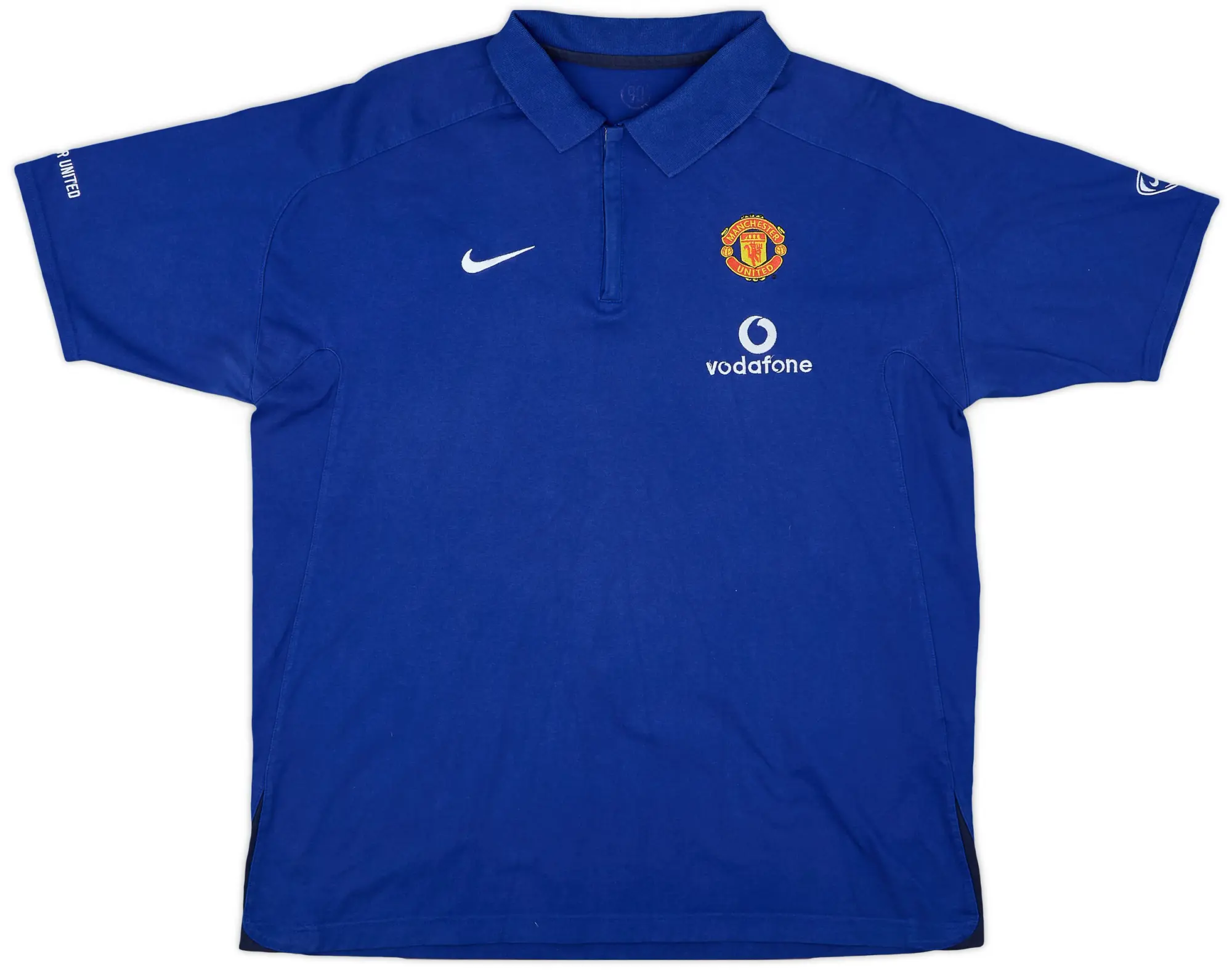 2005-06 Manchester United Nike 1/4 Zip Polo Shirt - 8/10 - (XXL)