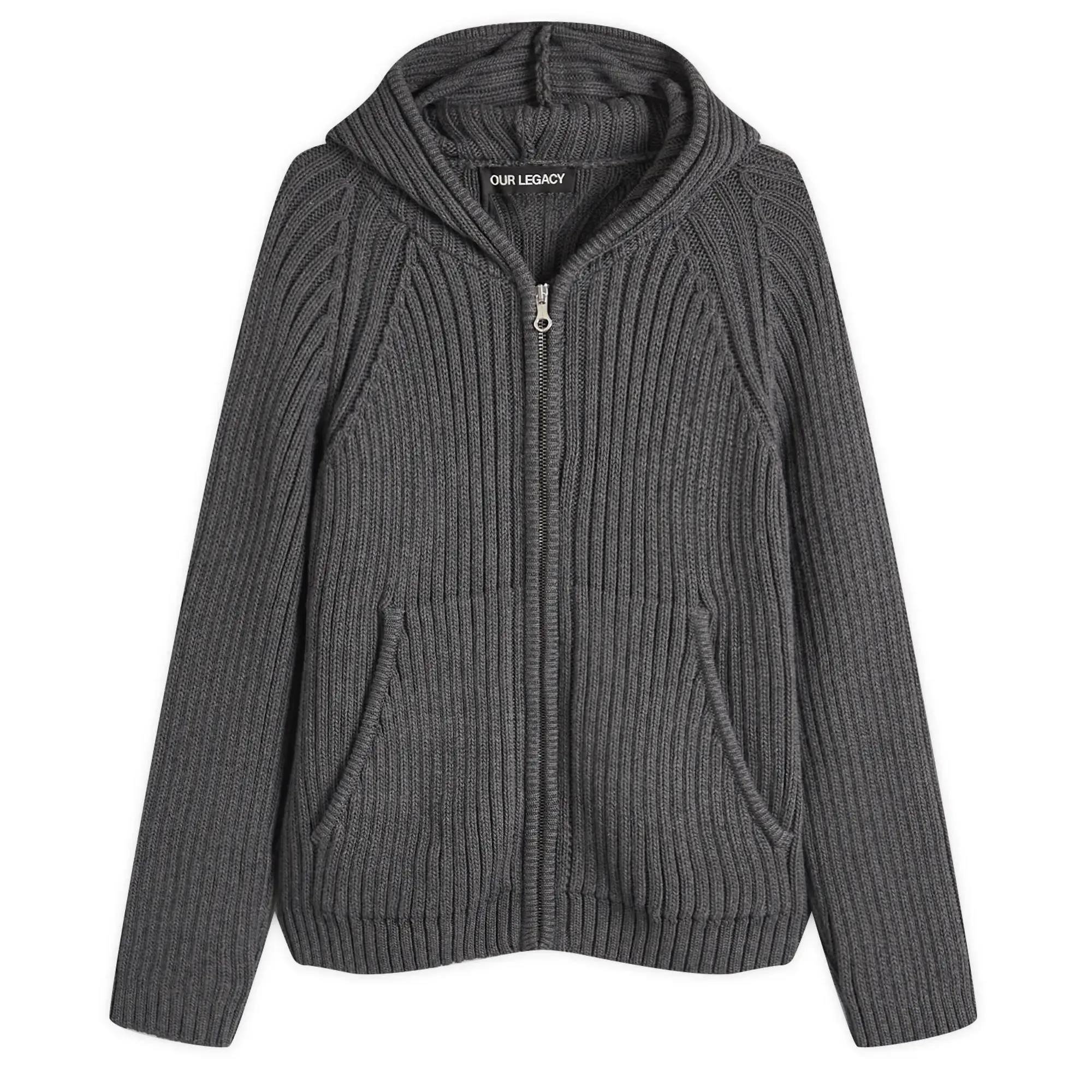 Our Legacy Women's Level Hoodie Dark Grey Melange Dry Cotton