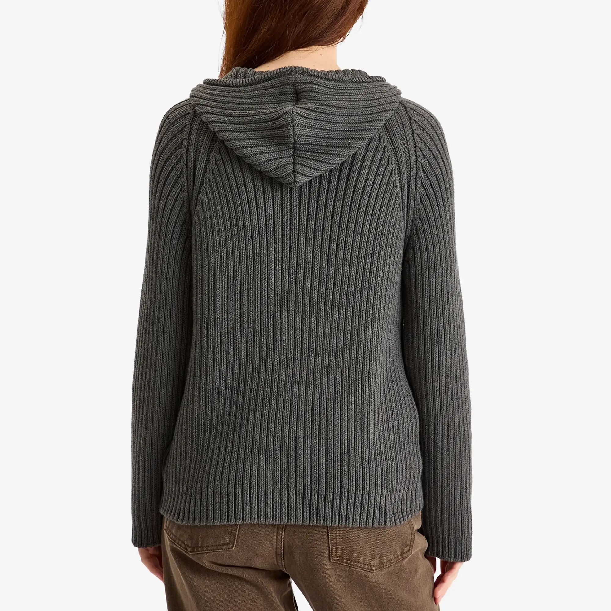 Our Legacy Women's Level Hoodie Dark Grey Melange Dry Cotton