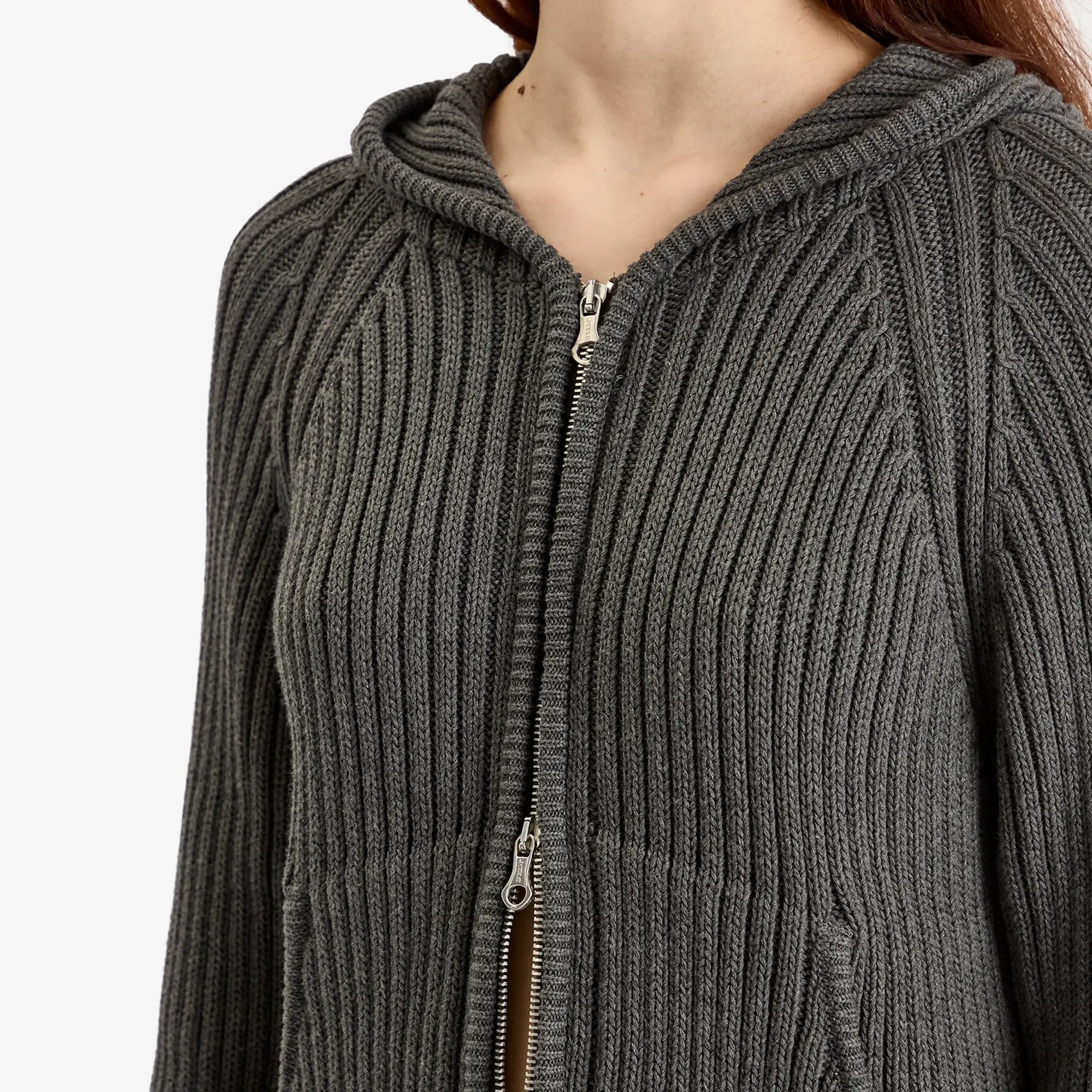Our Legacy Women's Level Hoodie Dark Grey Melange Dry Cotton