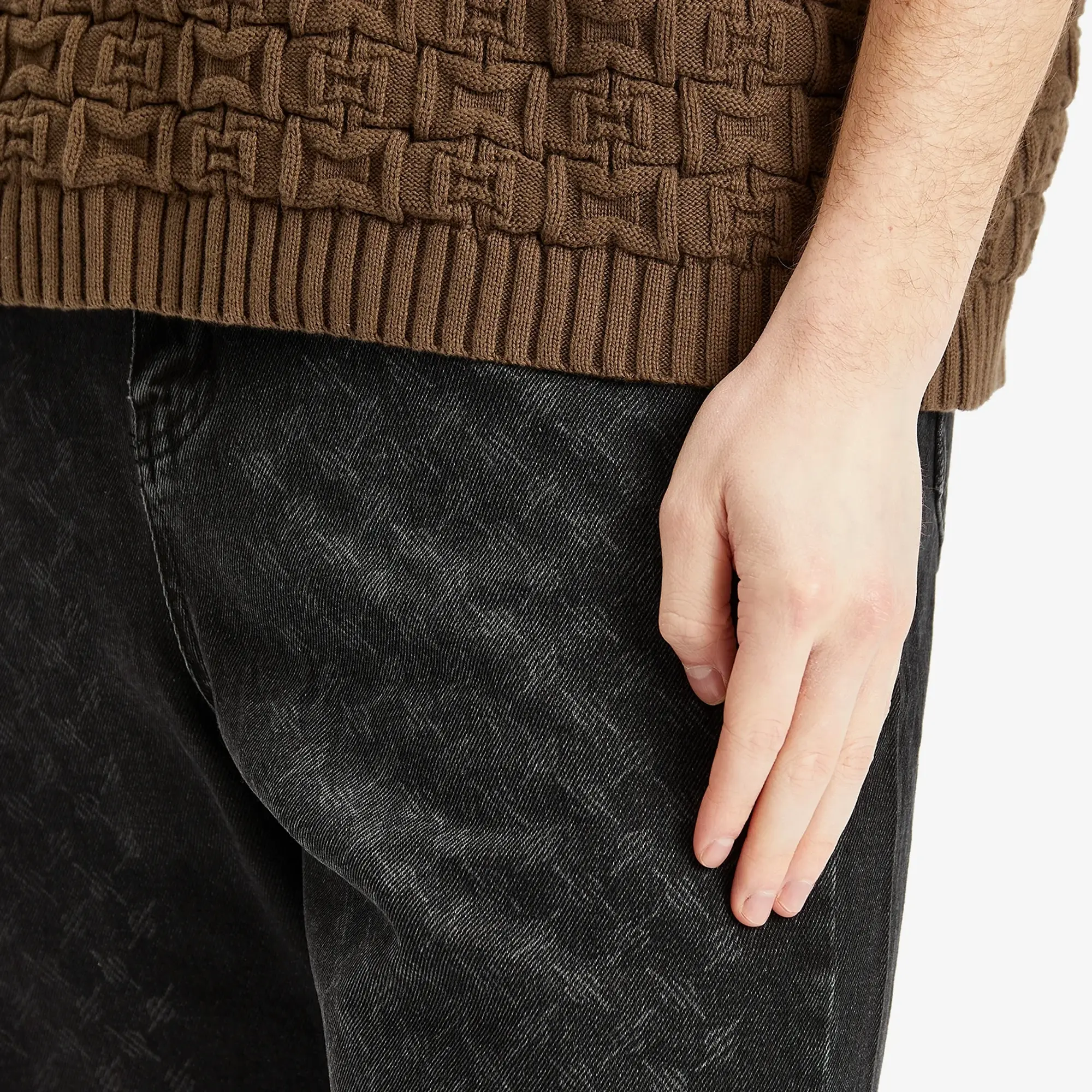 Daily Paper Laser Monogram Denim Shorts Black Xxl