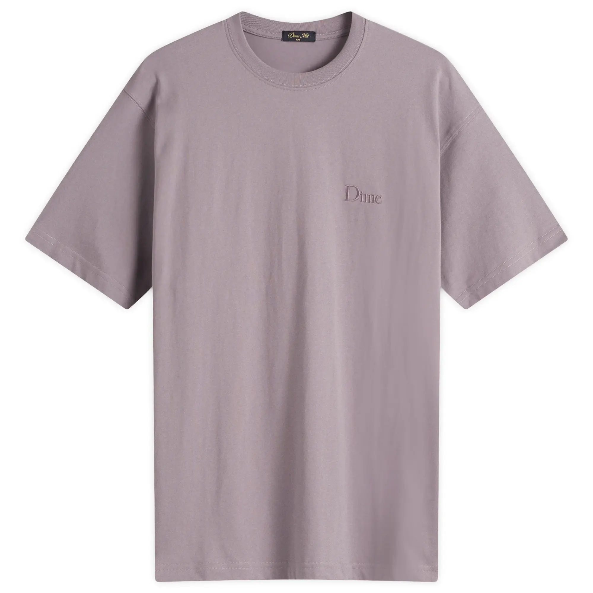Dime Men's Classic Small Logo T-Shirt Plum Gray