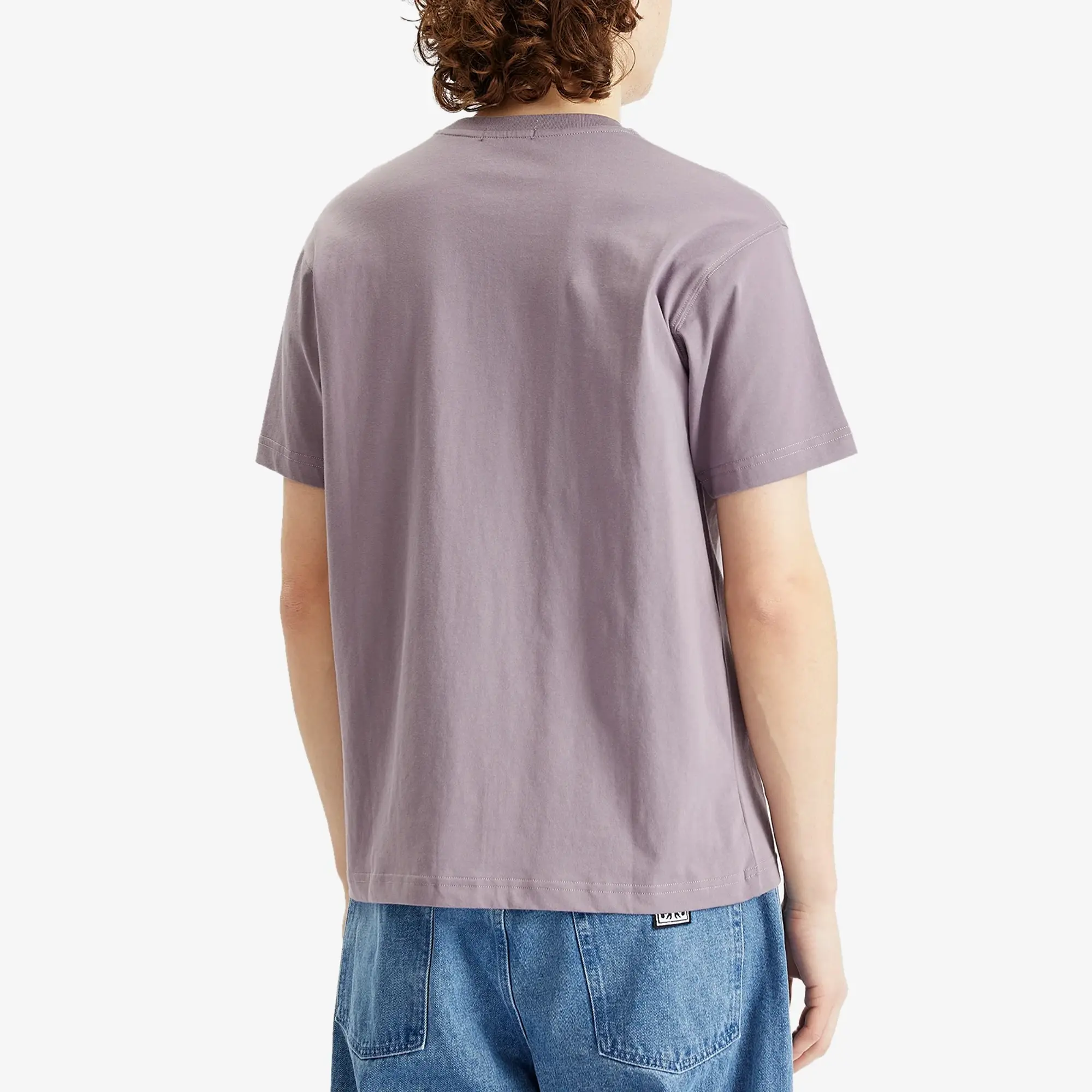 Dime Men's Classic Small Logo T-Shirt Plum Gray