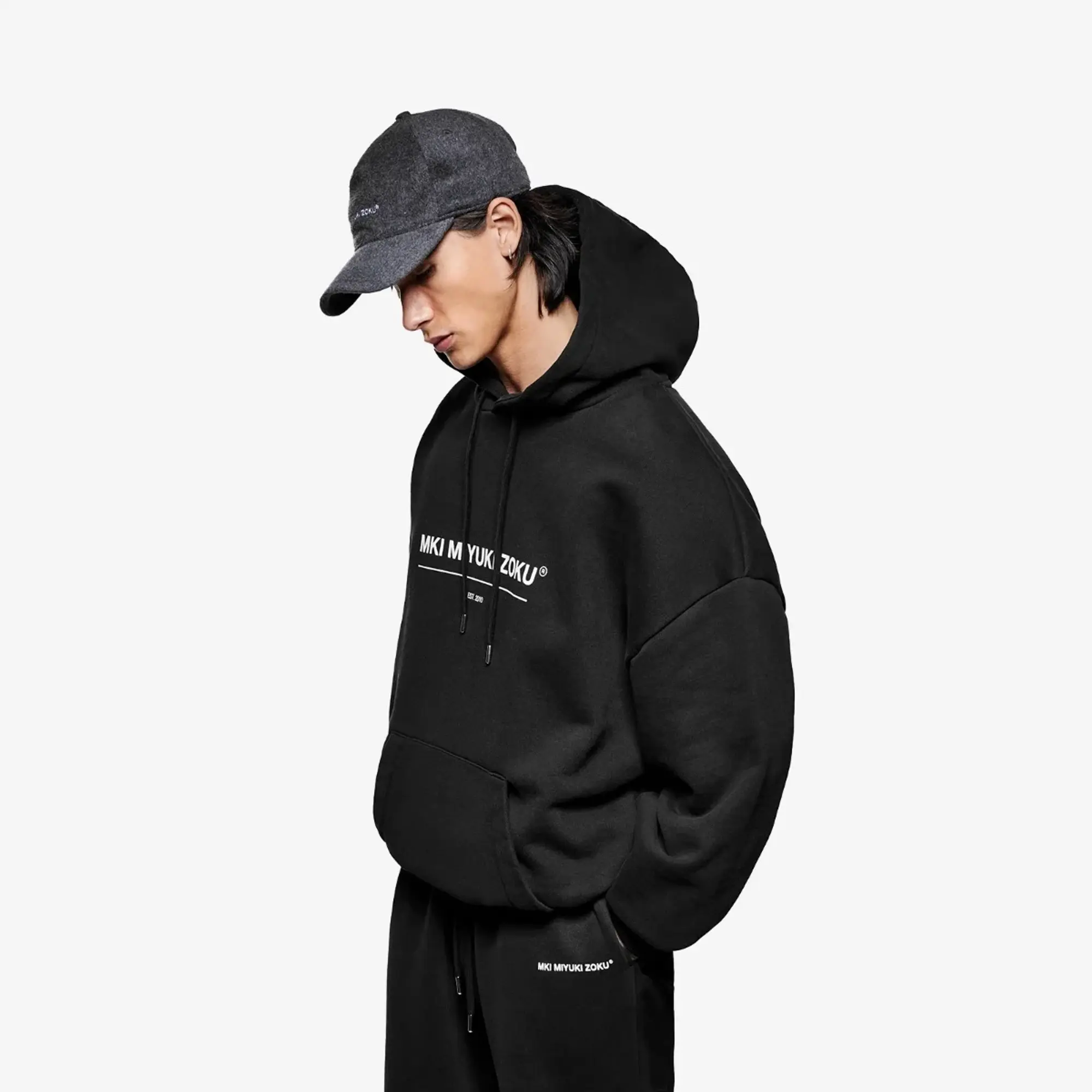 MKI Men's Linear Hoodie Black