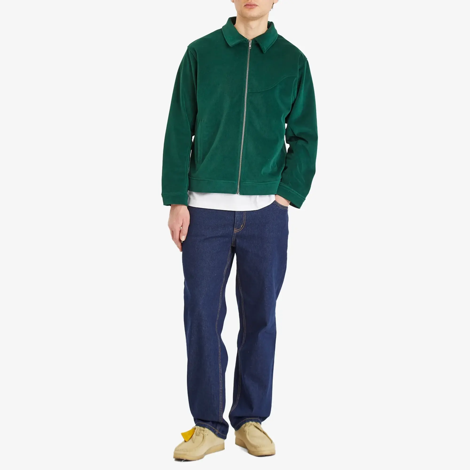 Dime Men's Cord Zip Jacket Emerald