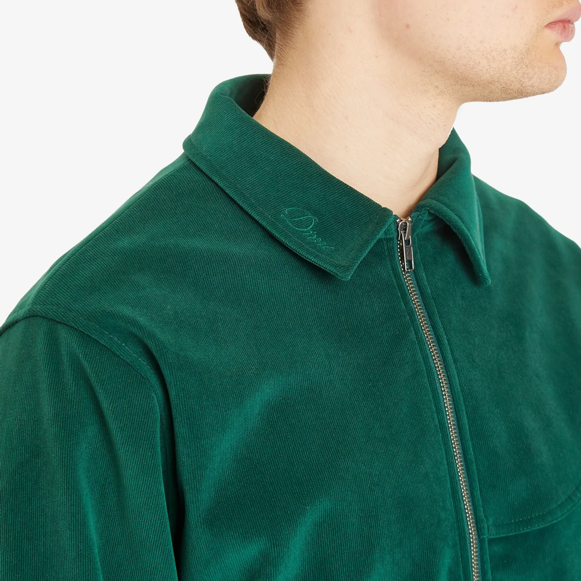 Dime Men's Cord Zip Jacket Emerald