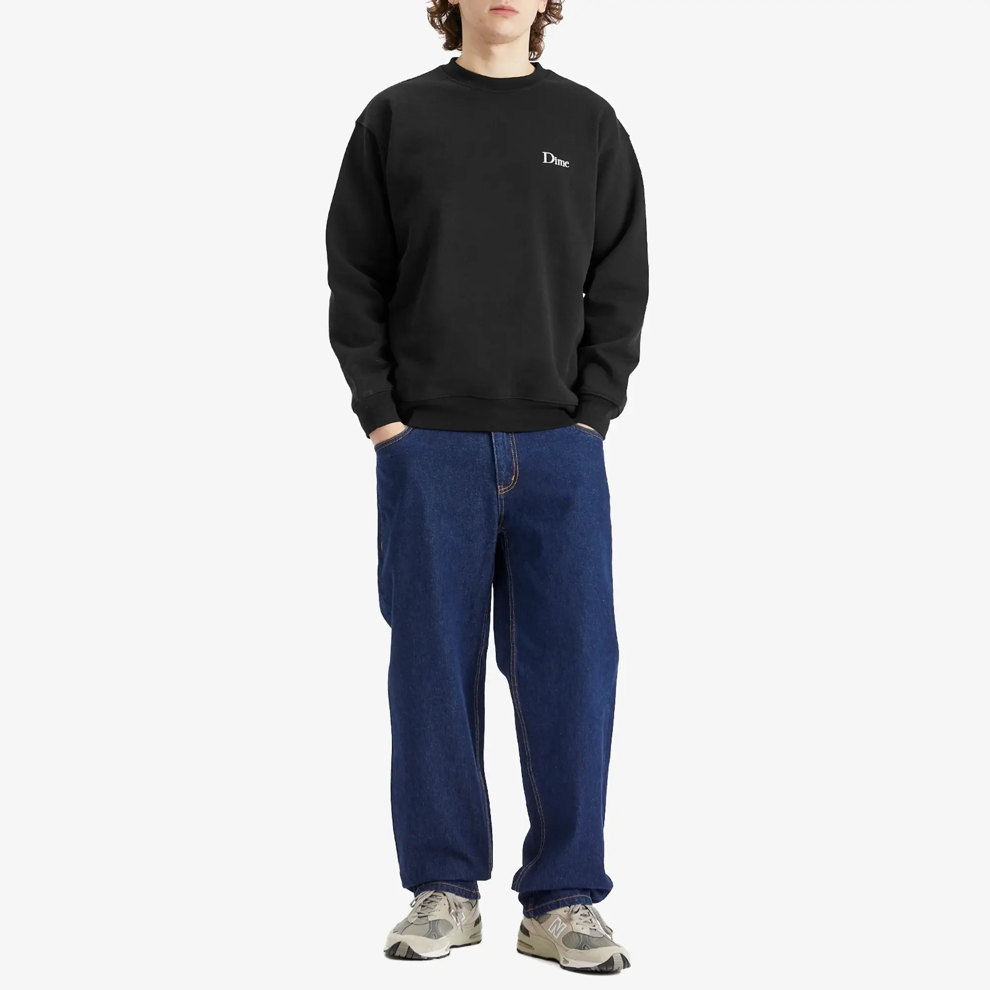 Dime Men's Classic Small Logo Sweatshirt Black