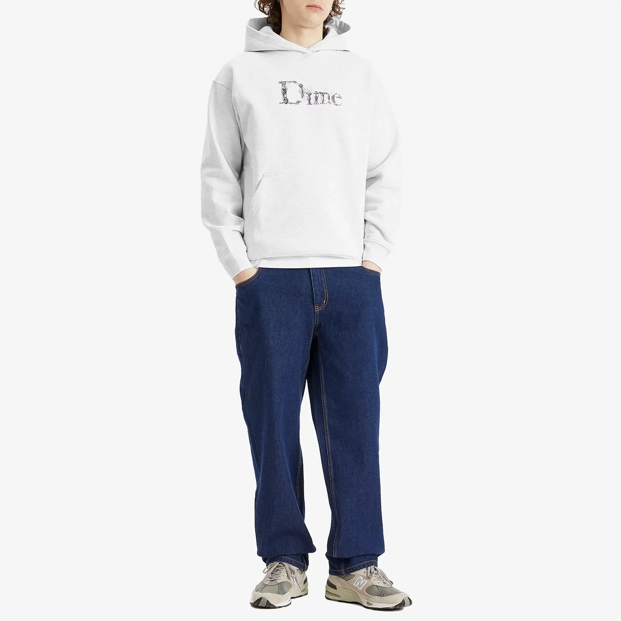 Dime Men's Classic Steampunk Hoodie Ash
