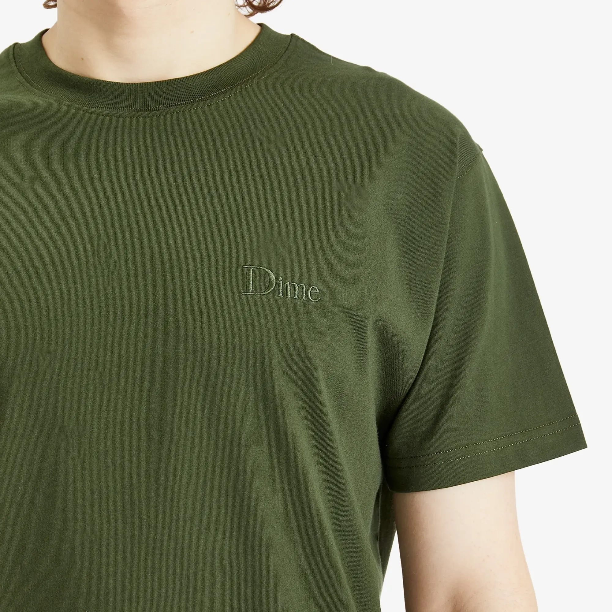 Dime Men's Classic Small Logo T-Shirt Forest Green