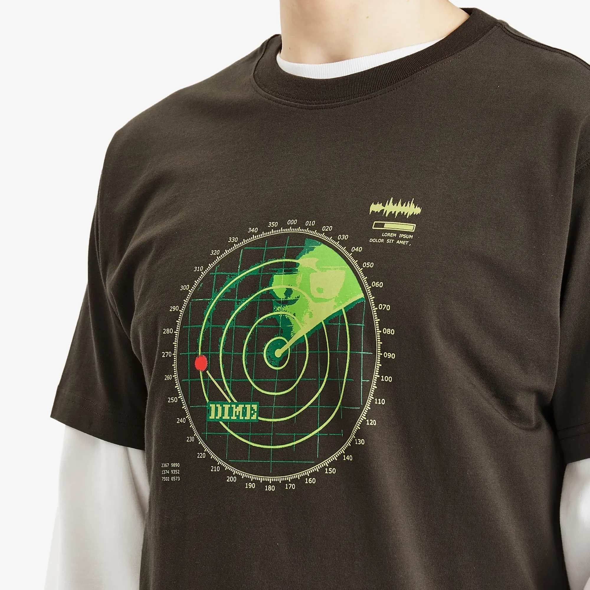 Dime Men's Radar T-Shirt Vintage Black