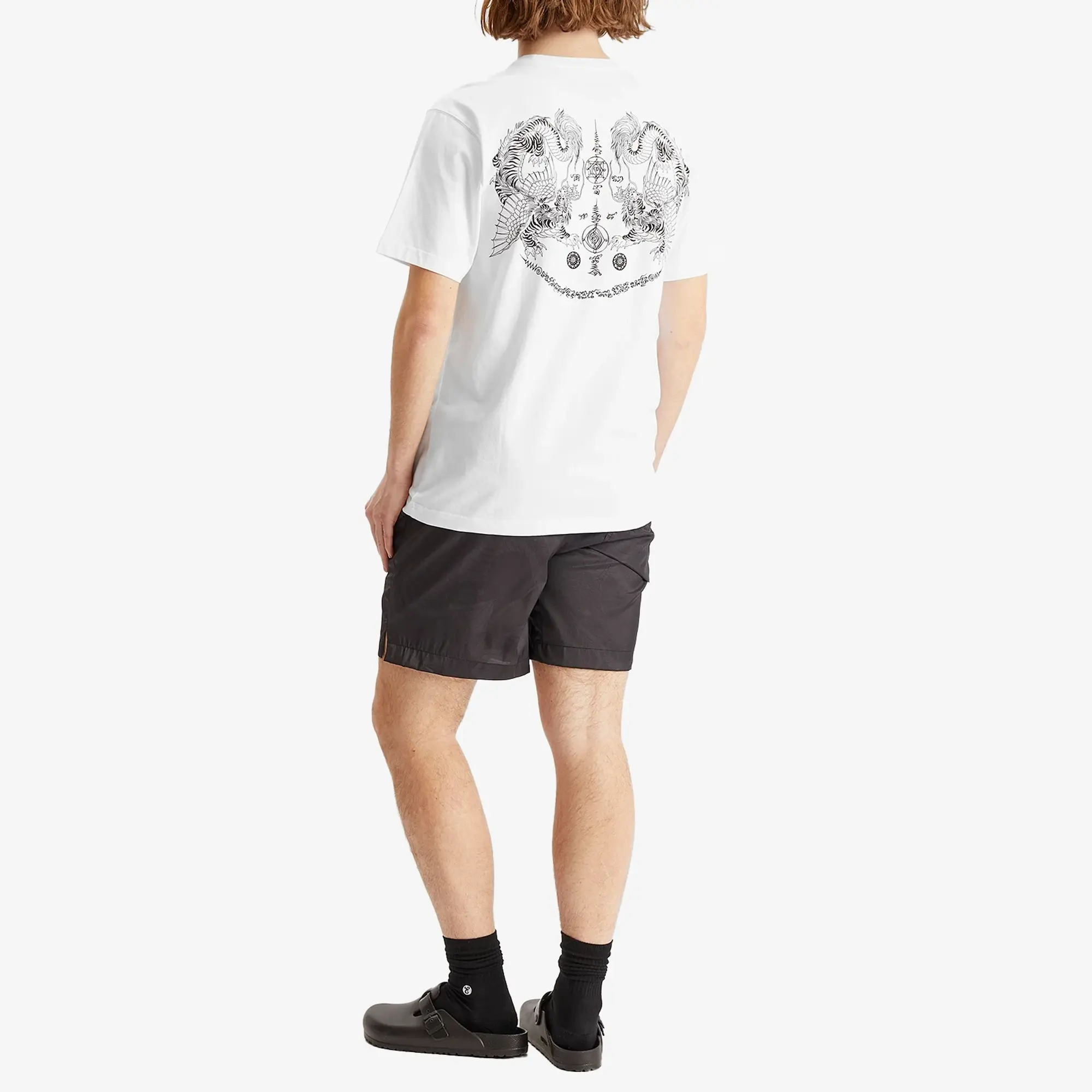 Maharishi Men's Muay Thai Tiger Dragon T-Shirt White