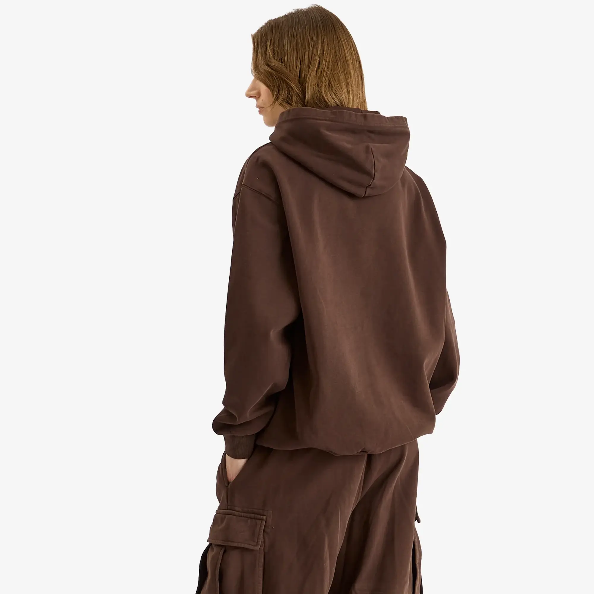 SKIMS Women's Boyfriend Fleece Pullover Hoodie Espresso