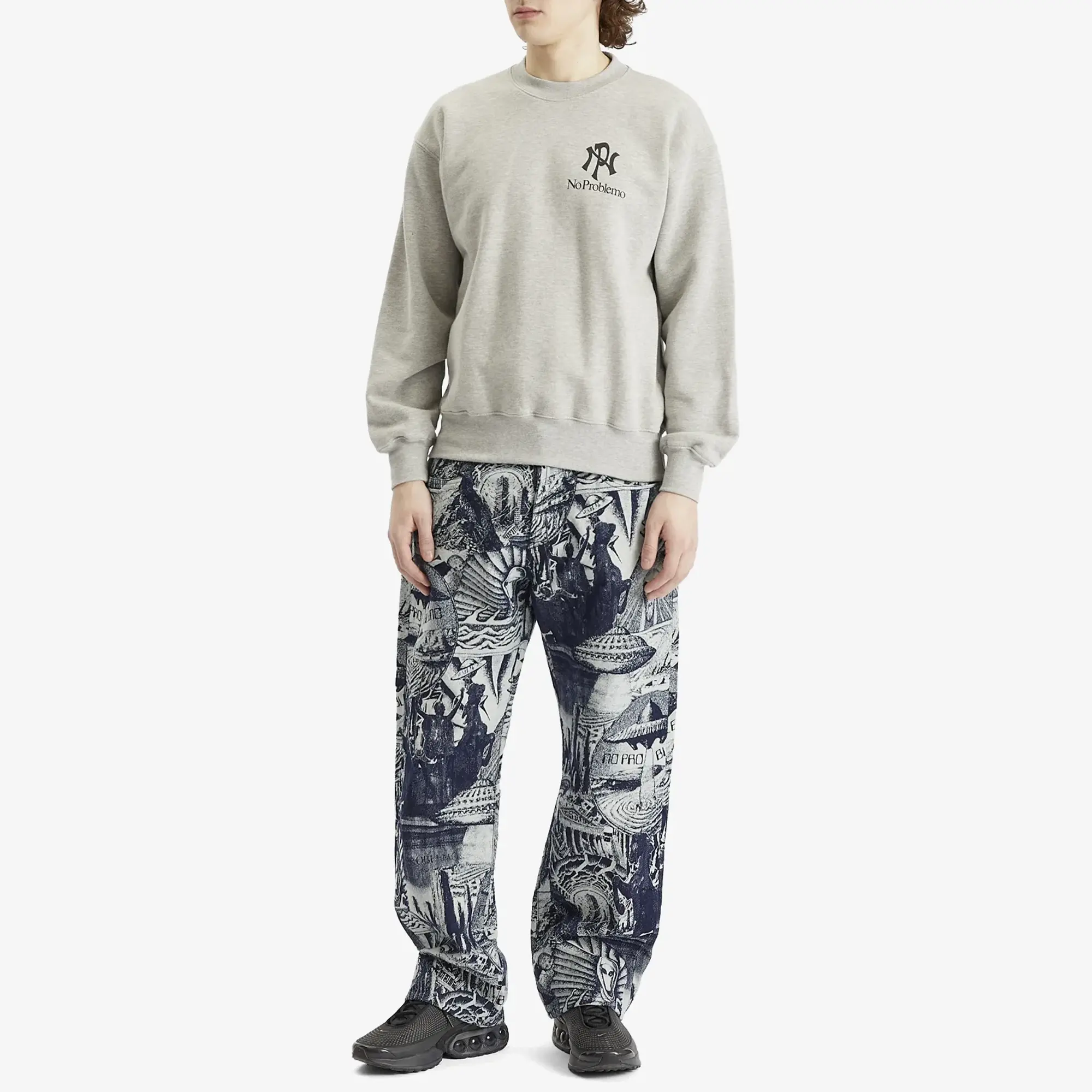 No Problemo Men's NYP Sweatshirt Grey Marl