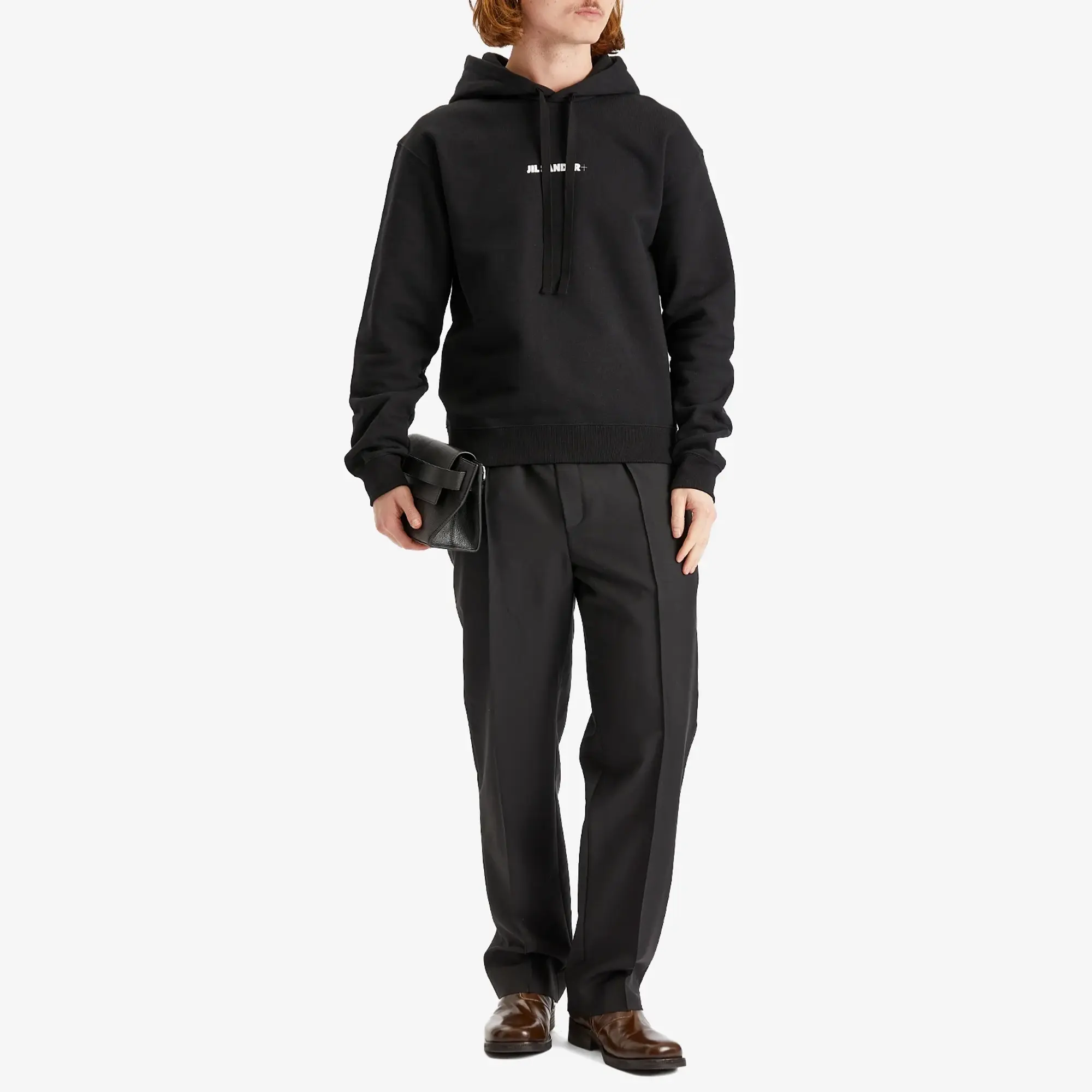 Jil Sander+ Men's Logo Hoodie Black