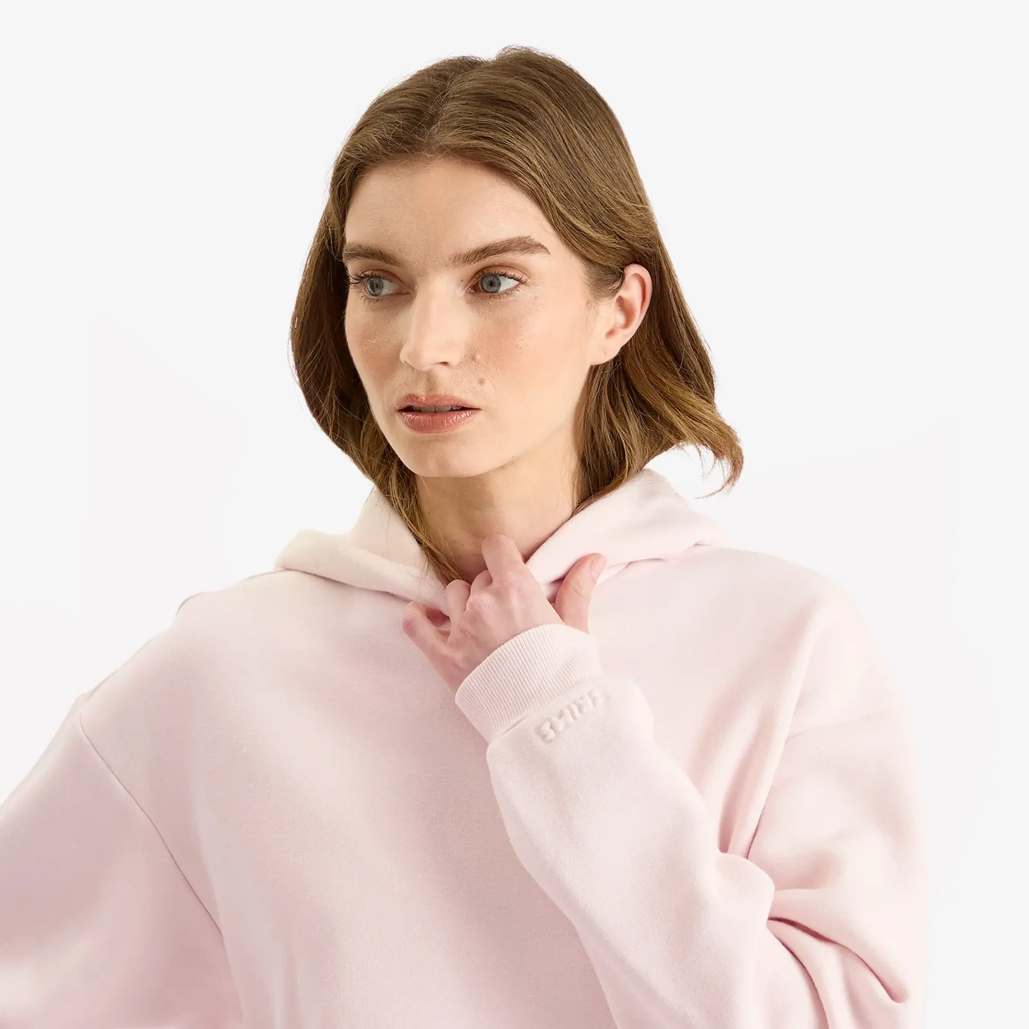 SKIMS Women's Cotton Fleece Classic Pullover Hoodie Barely Pink