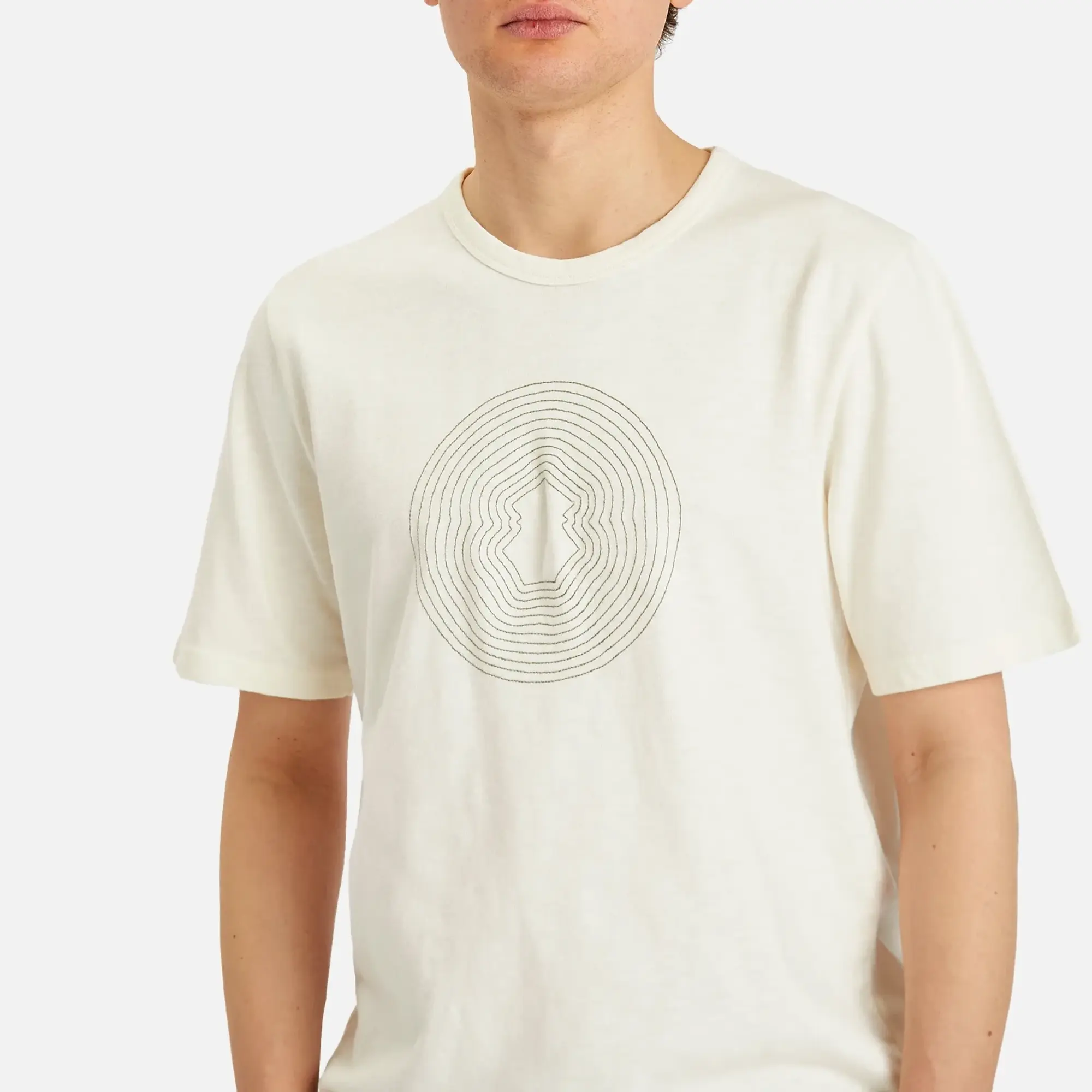 Folk Men's Zaki T-Shirt Ecru/Sage