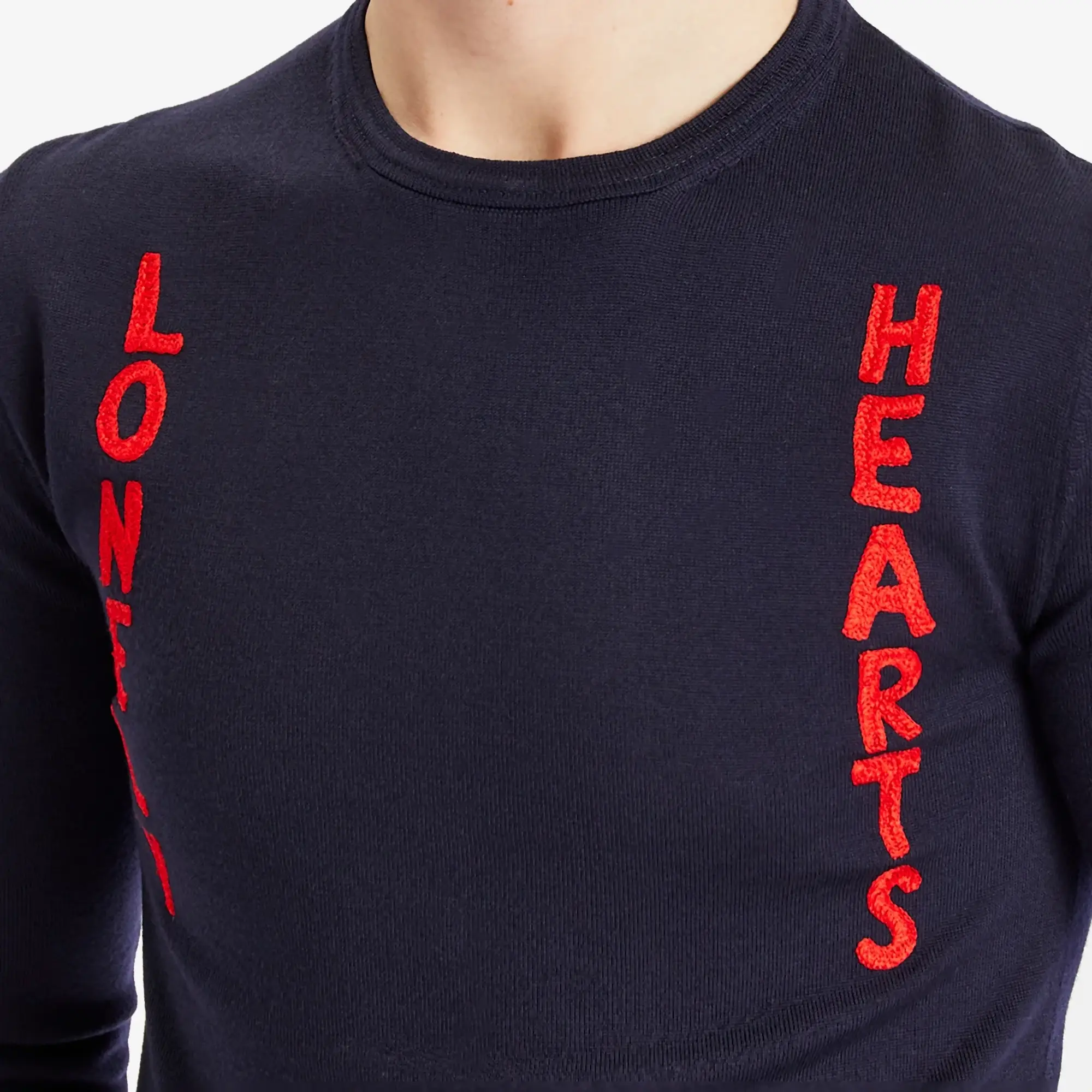Jil Sander Men's Lonely Hearts Crew Knit Midnight