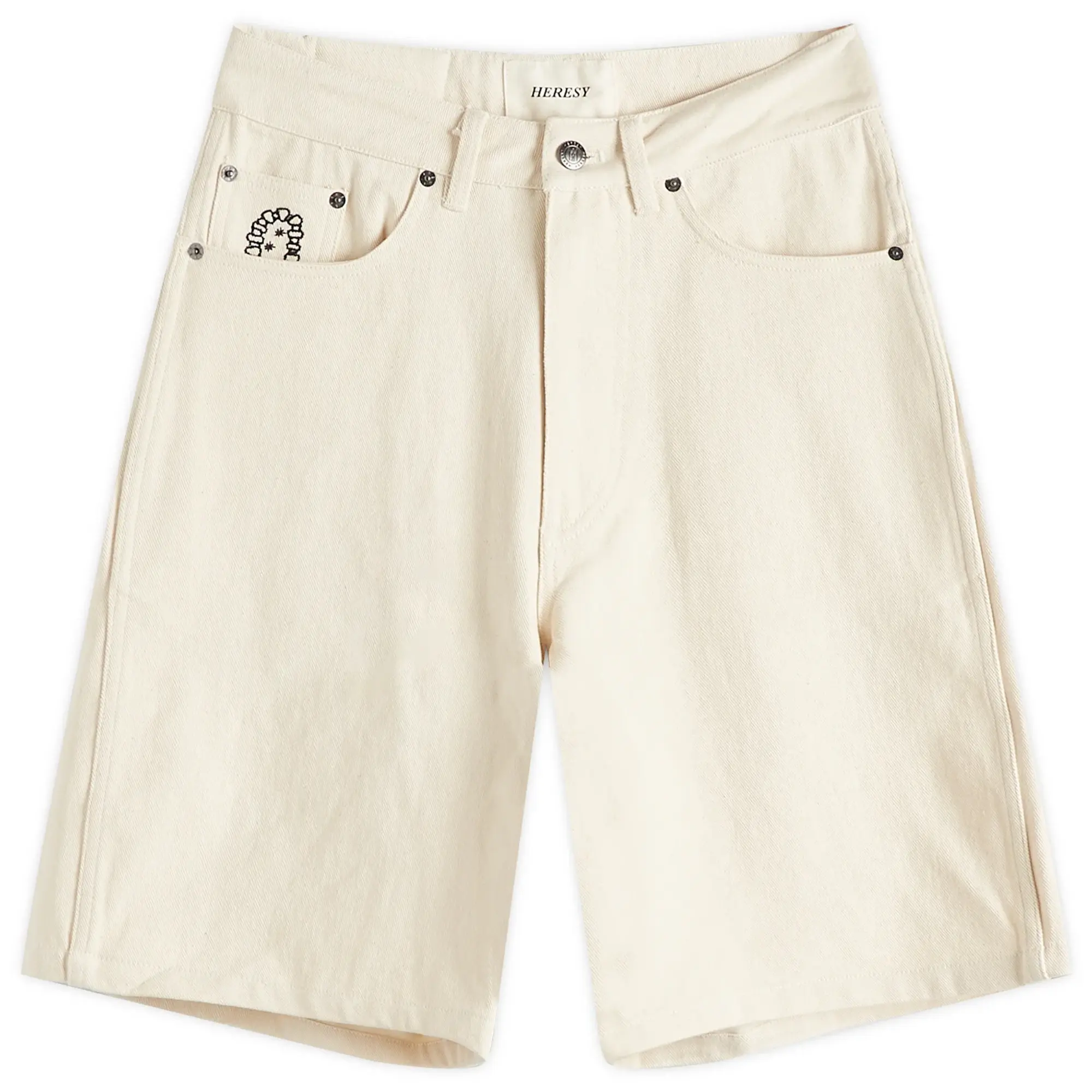 Heresy Women's Strearne Denim Shorts Ecru
