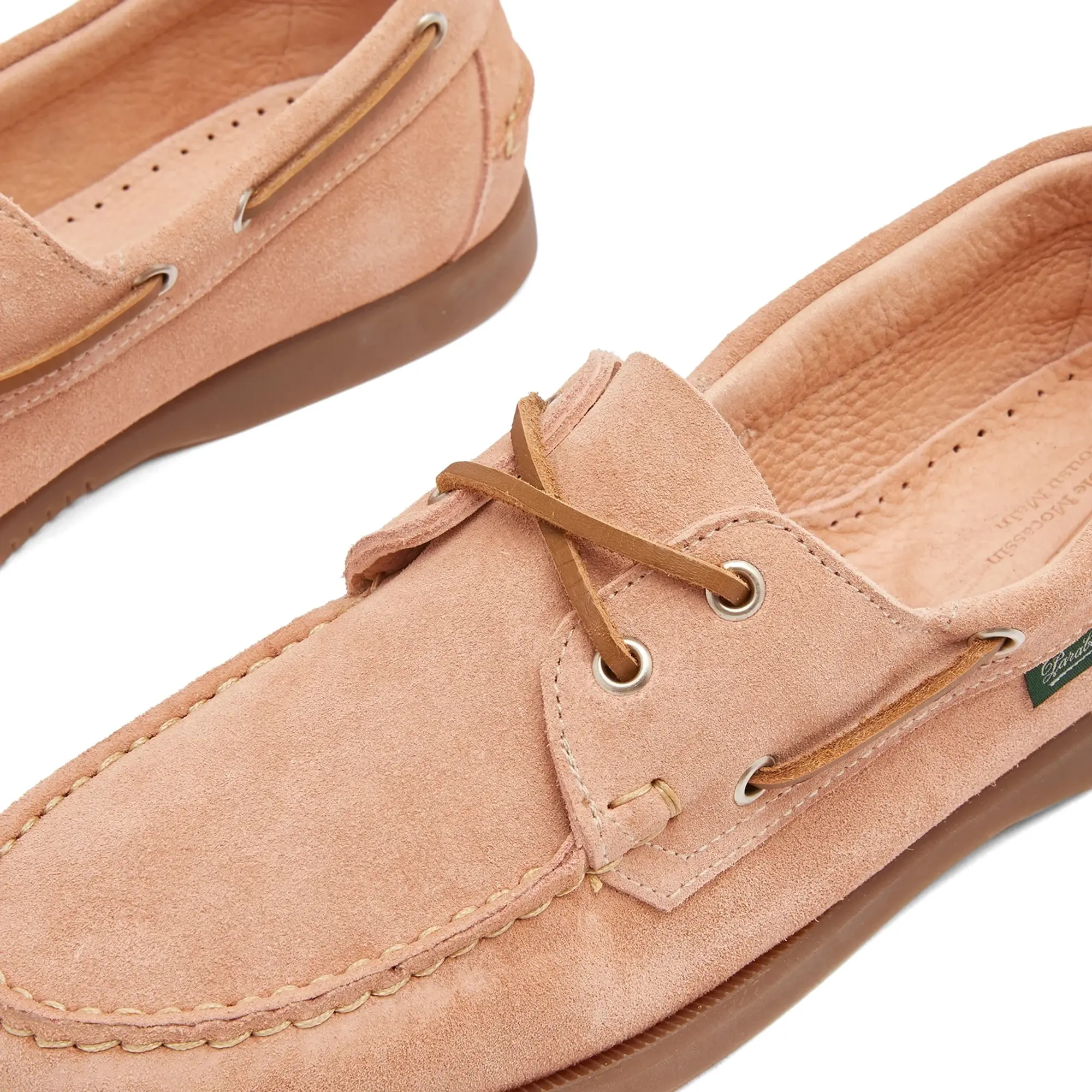 Paraboot Women's Barth Velvet Boat Shoe Nude