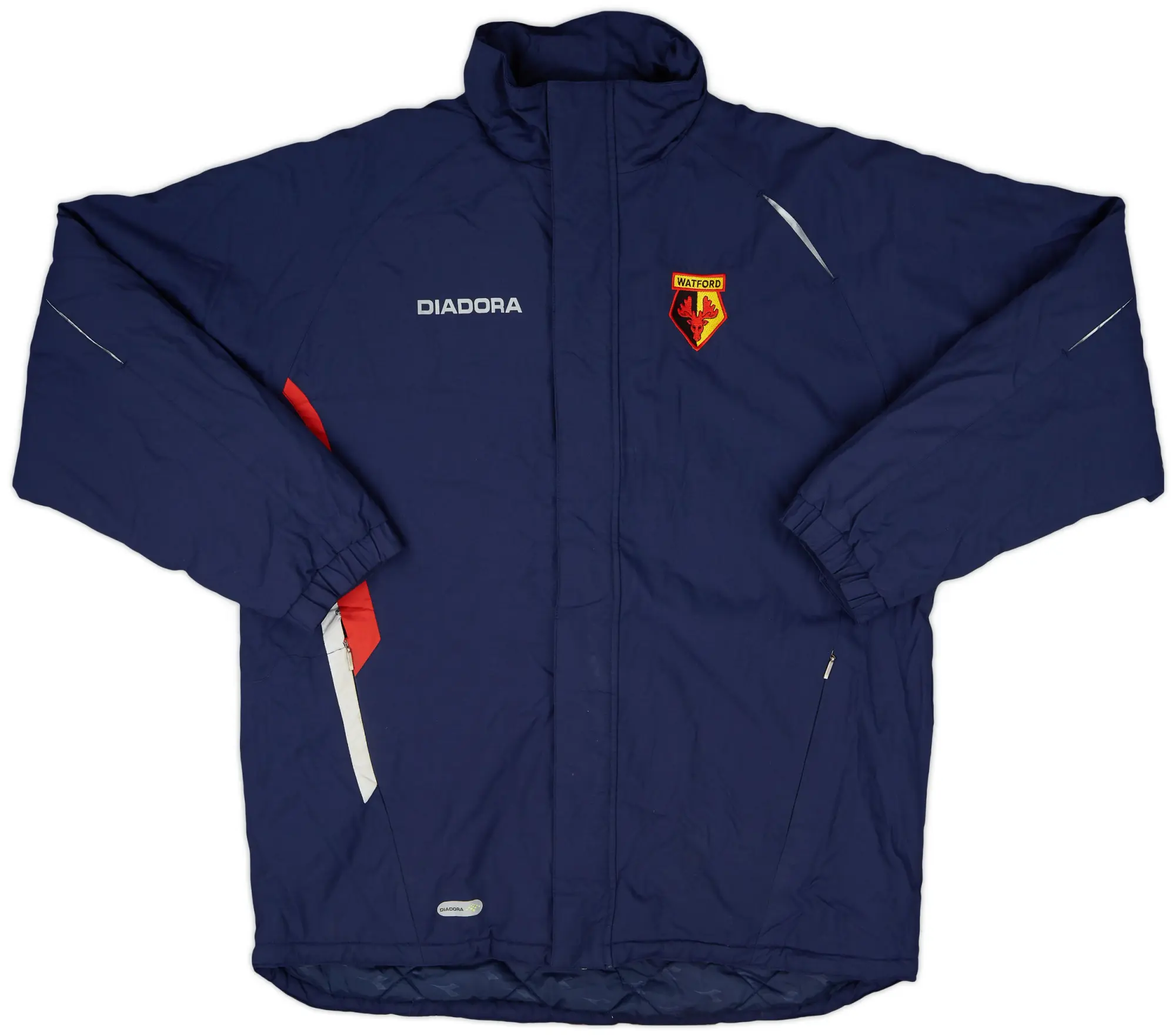2005-06 Watford Diadora Hooded Padded Bench Coat - 5/10 - (L)