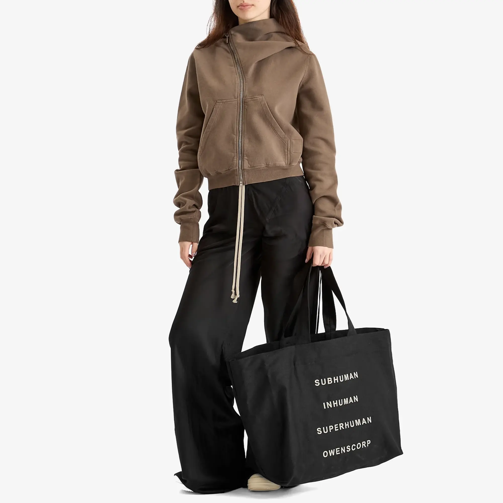Rick Owens Women's Large Beach Bag Pearl Black