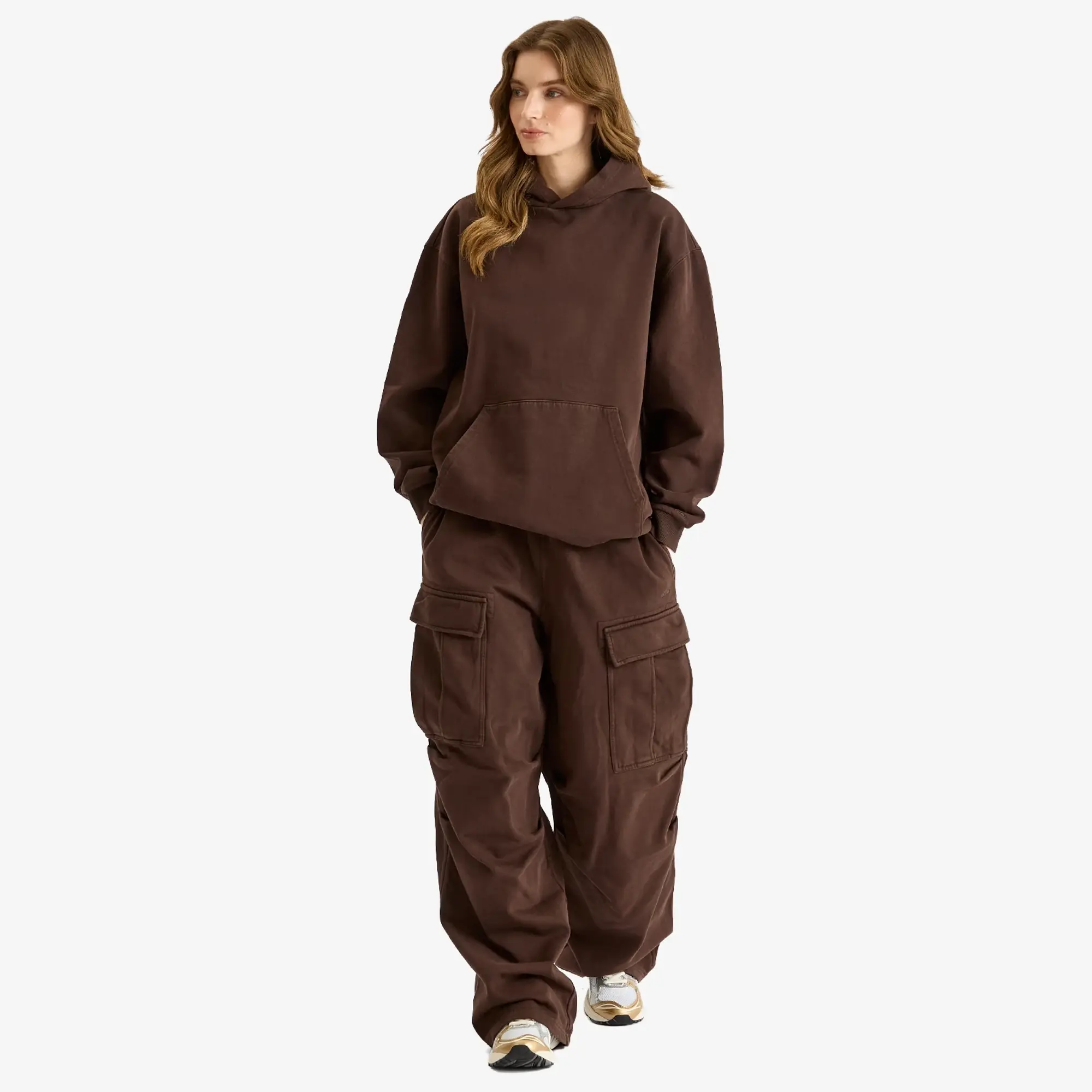 SKIMS Women's Boyfriend Fleece Cargo Sweatpant Espresso