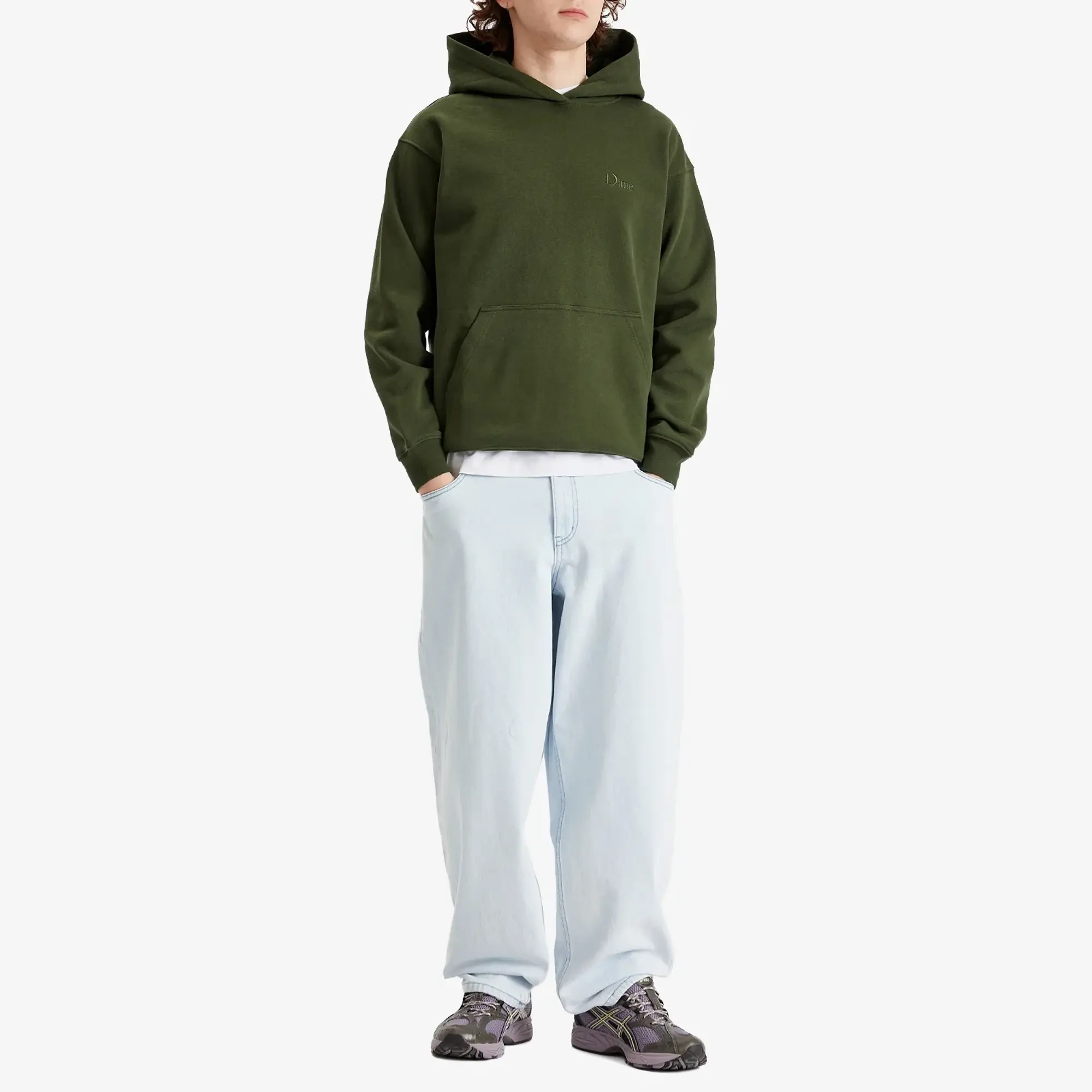 Dime Men's Classic Small Logo Hoodie Forest Green