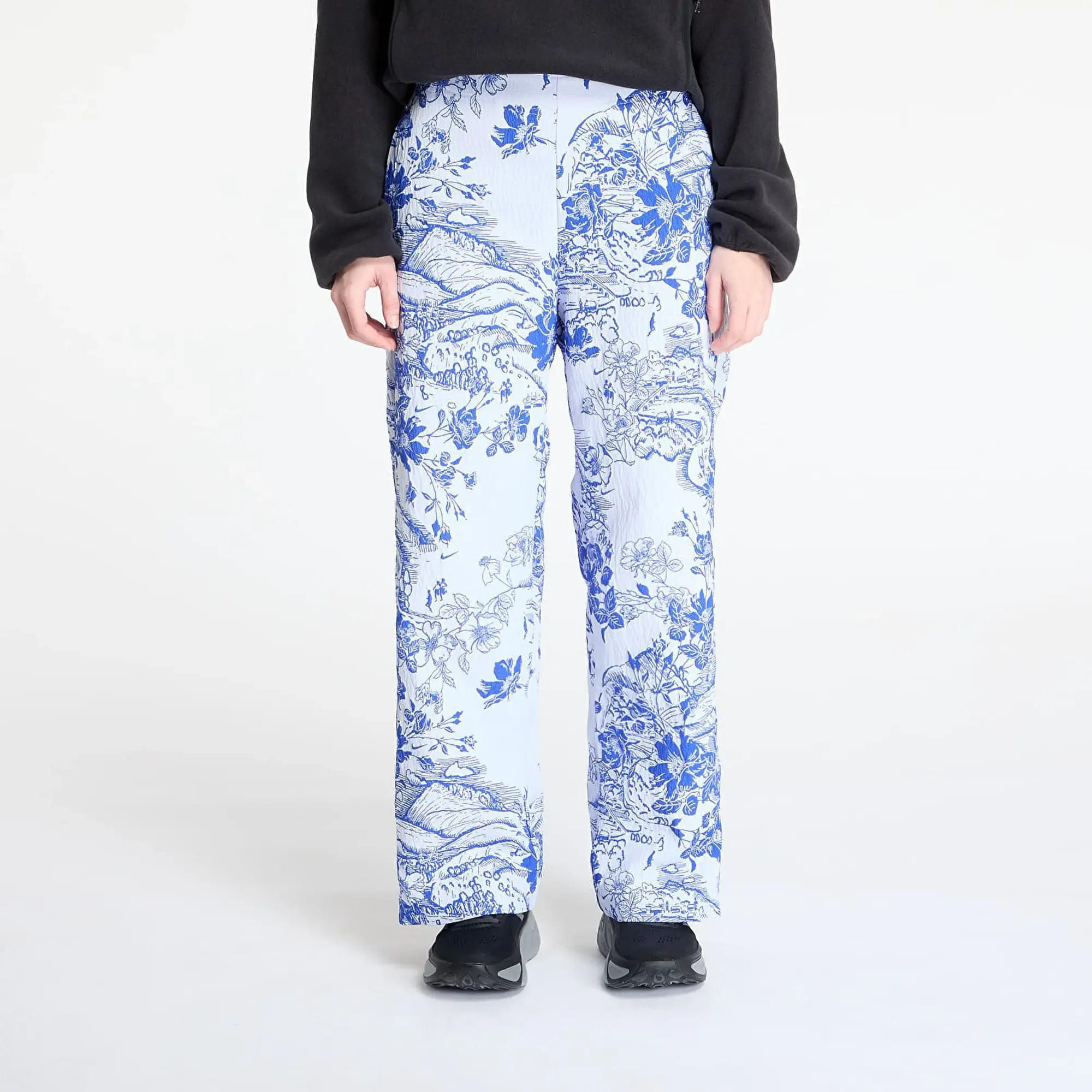 Pants Nike Sportswear Collection Women's Mid-Rise Jacquard Track Pants White/ Hyper Royal/ White S