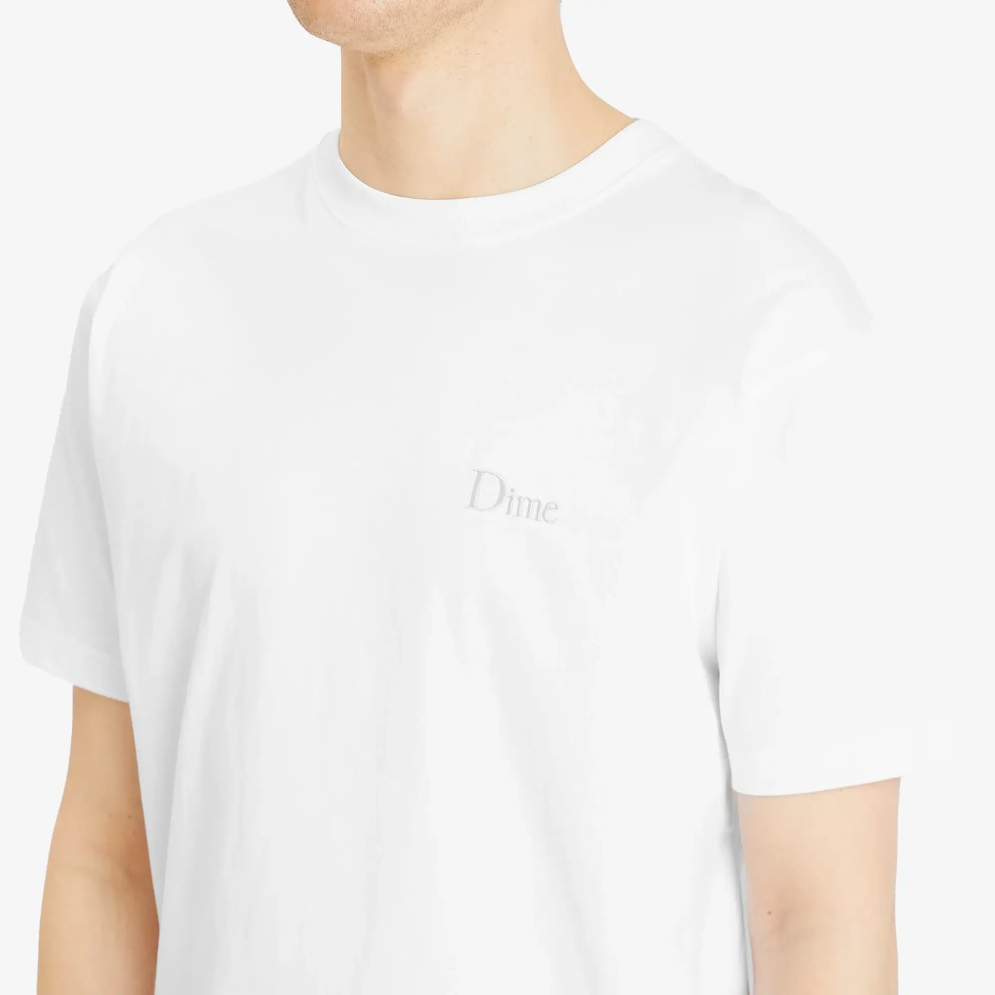 Dime Men's Classic Small Logo T-Shirt White
