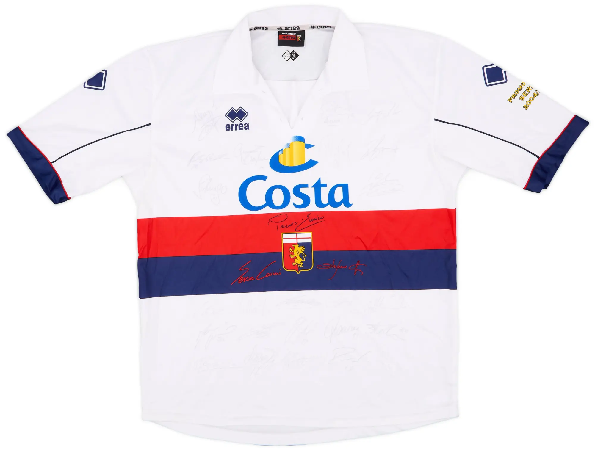 Errea 2004-05 Genoa 'Signed' Special Shirt - 8/10 - (XL)