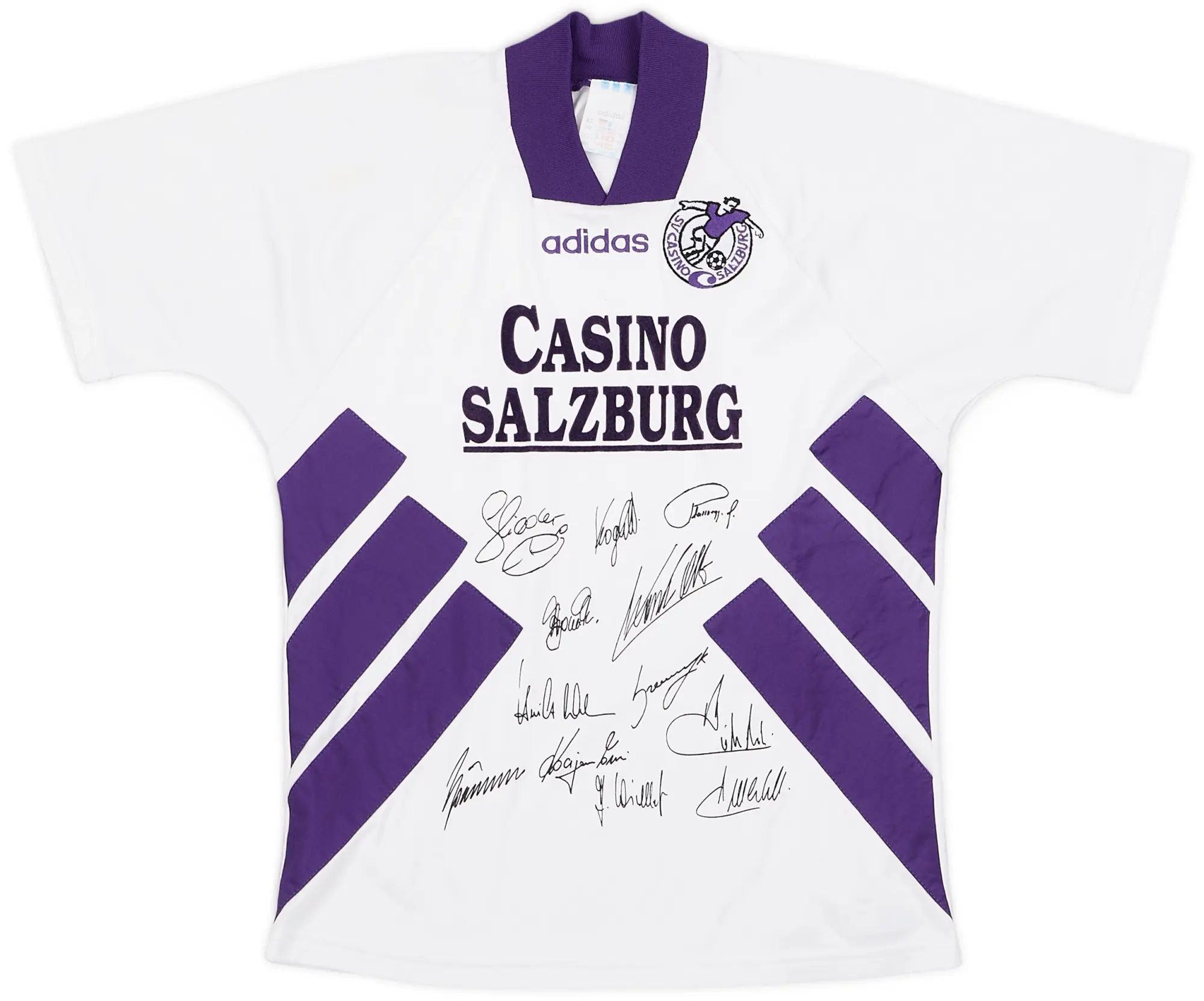 adidas 1993-94 Casino Salzburg 'Signed' Home Shirt - 9/10 - (XS)