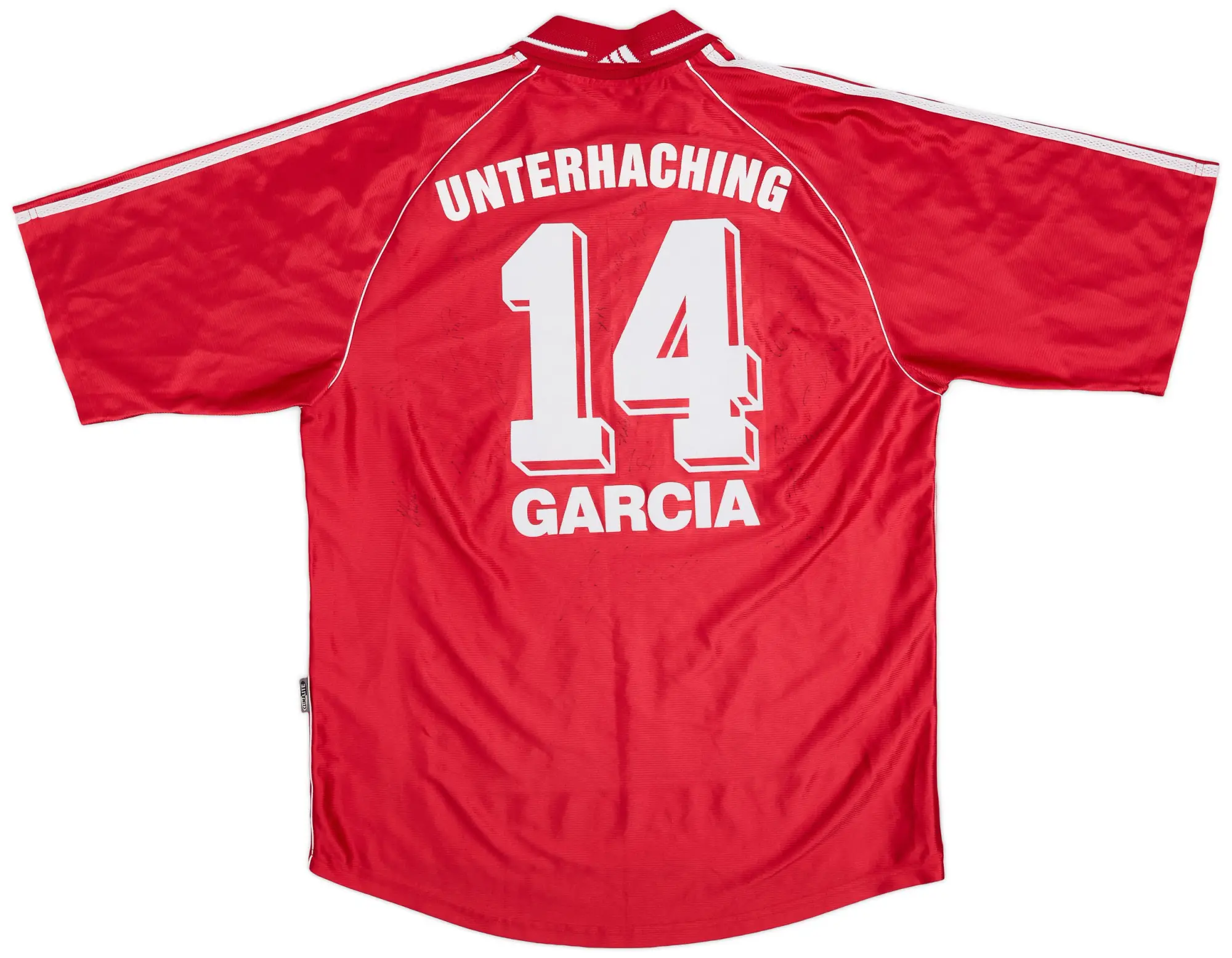 adidas 1999-00 Unterhaching Signed Home Shirt Garcia #14 - 9/10 - (XL)