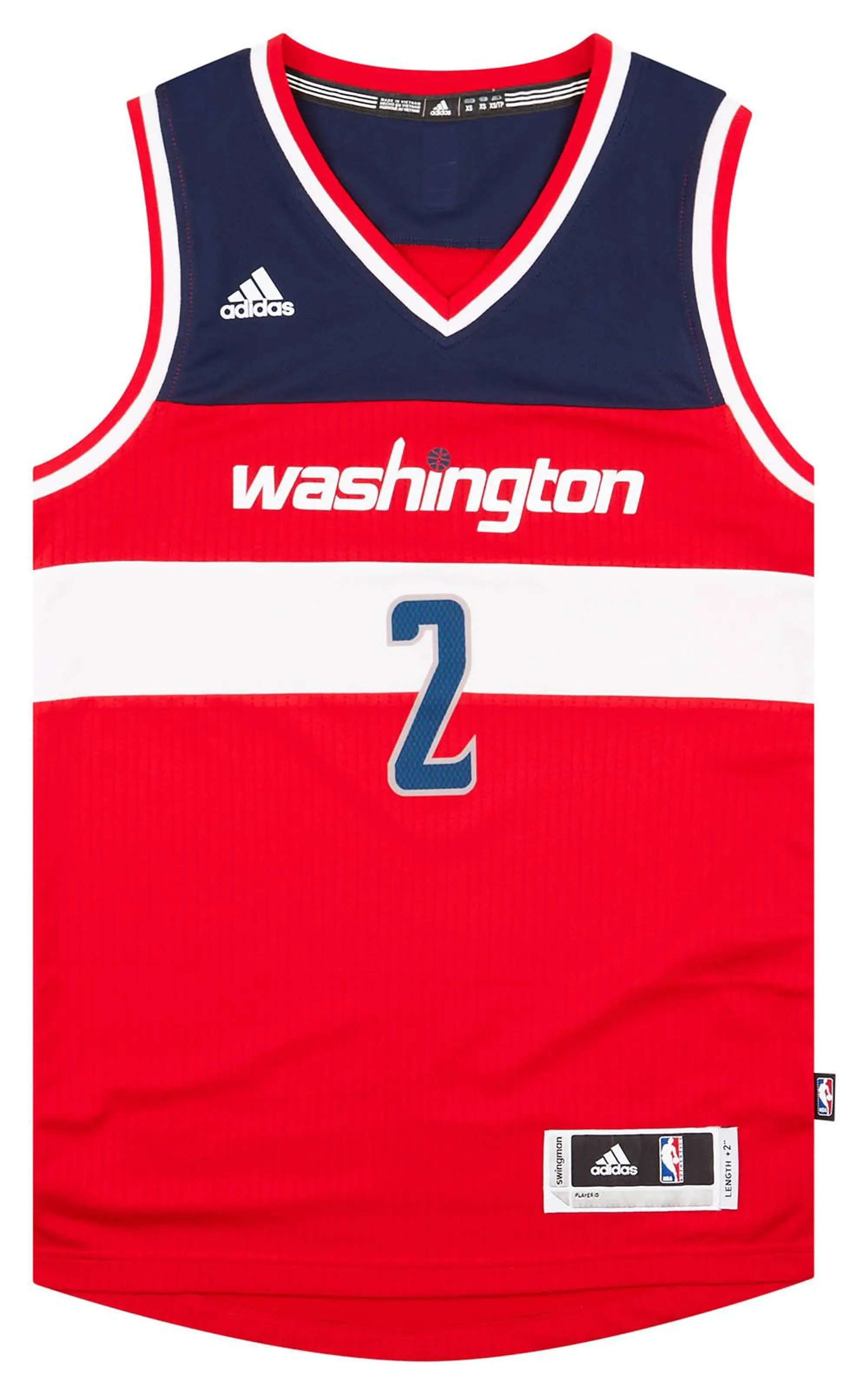 2014-17 Washington Wizards Wall #2 adidas Swingman Away Jersey (Excellent) XS