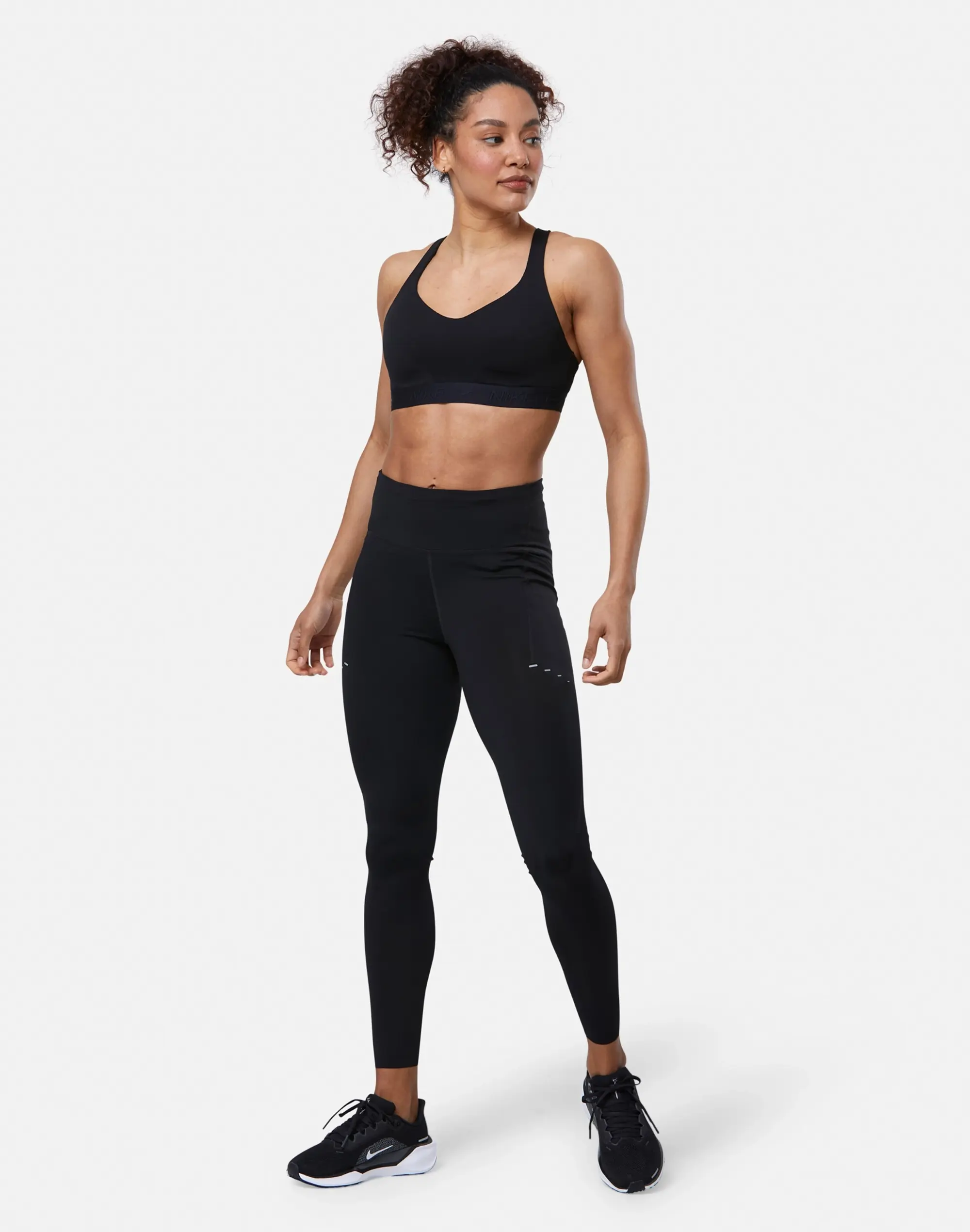 Women's Nike Swift 7/8 Leggings in Black/Silver