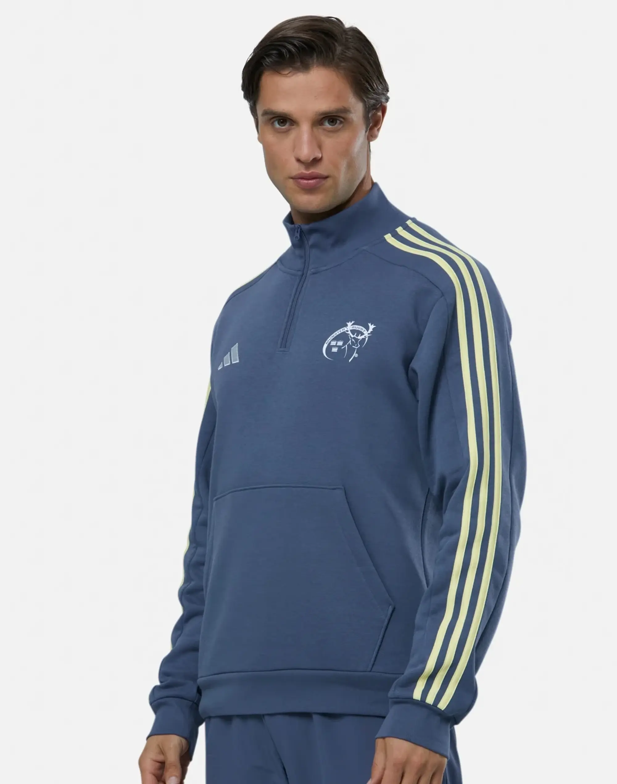 adidas Munster Fleece Top in Navy Blue