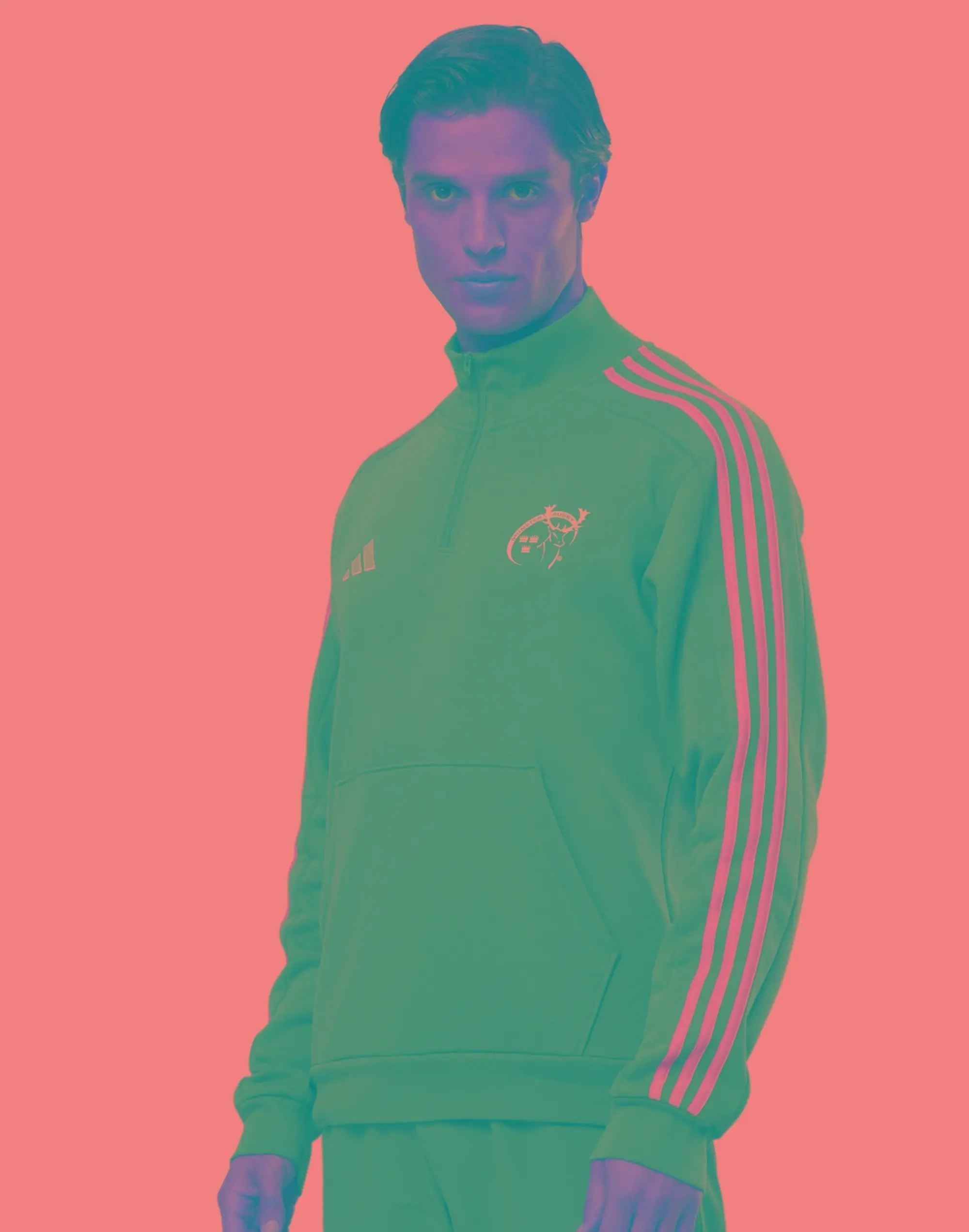 adidas Munster Fleece Top in Navy Blue