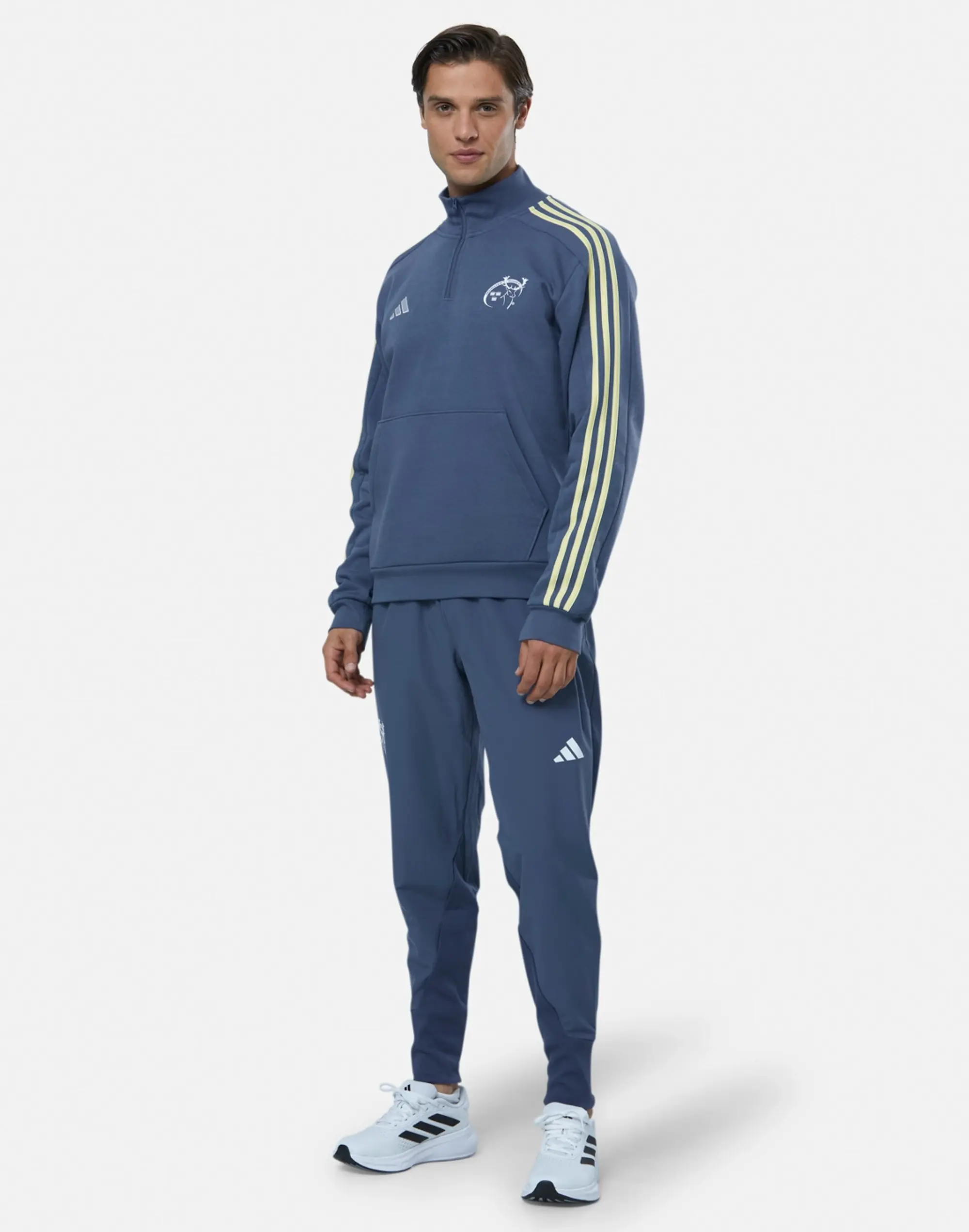 adidas Munster Fleece Top in Navy Blue
