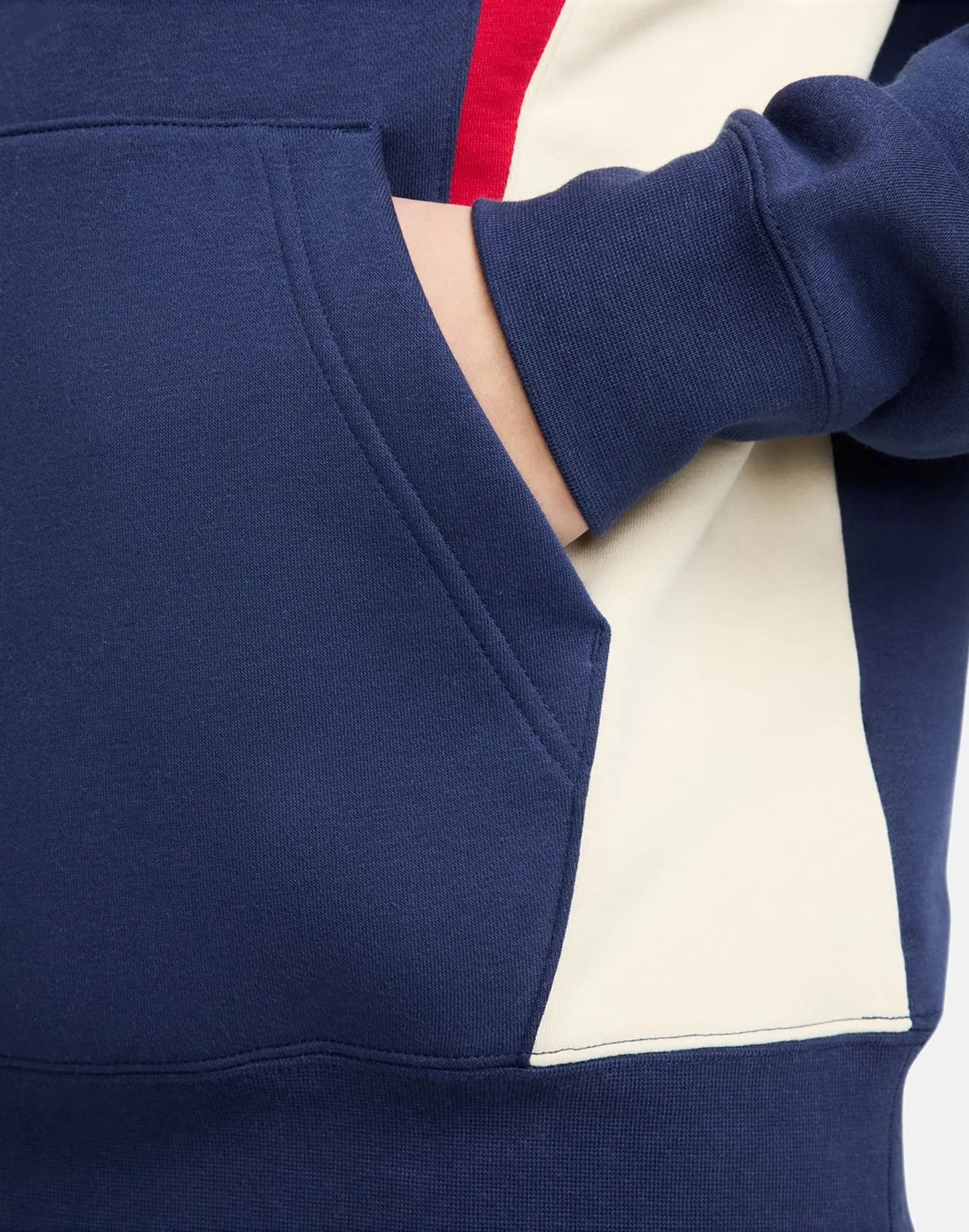 Men's Nike Swoosh Air Fleece Hoodie in Navy Blue/Red