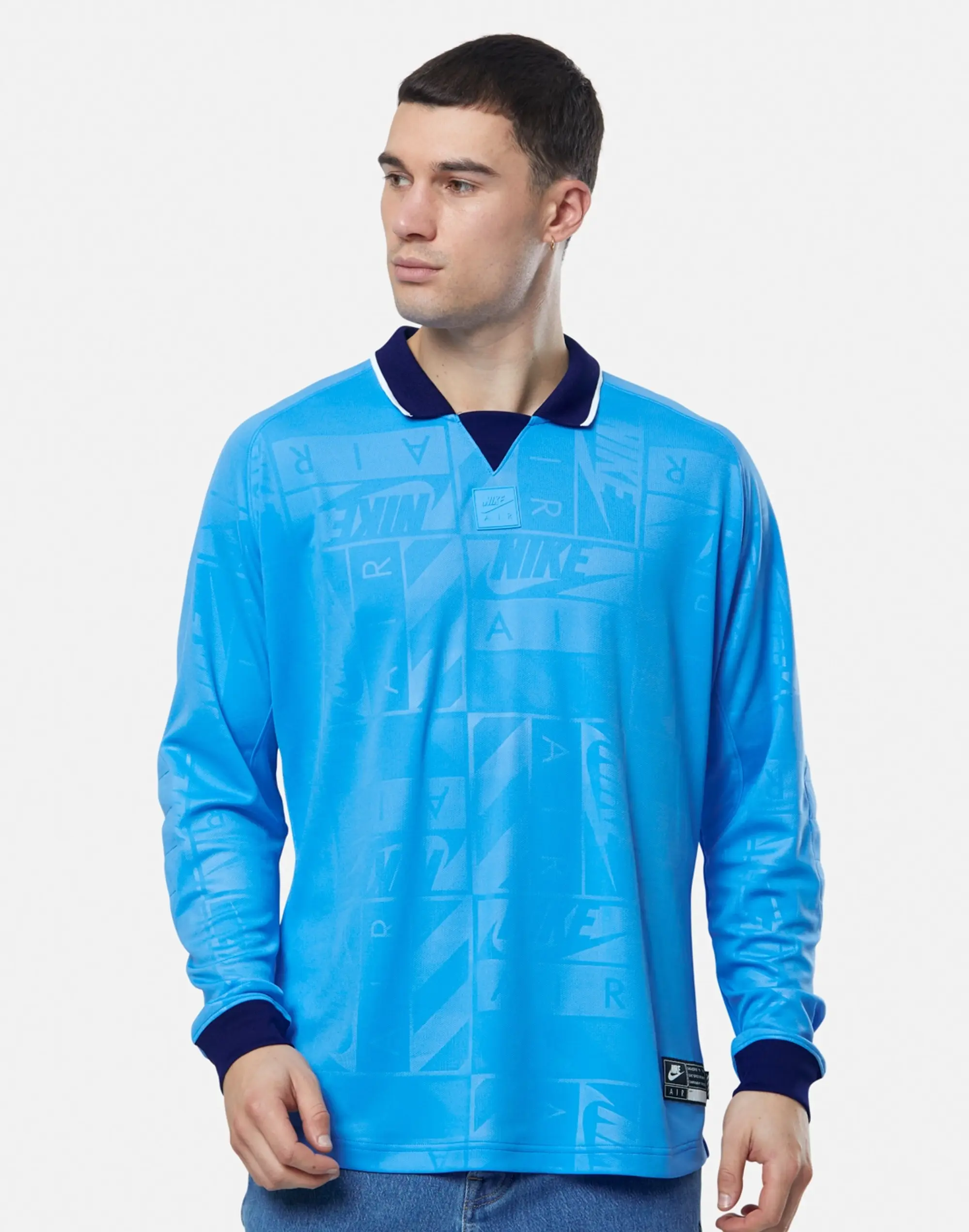 Men's Nike Swoosh Air Jersey in Blue/Black