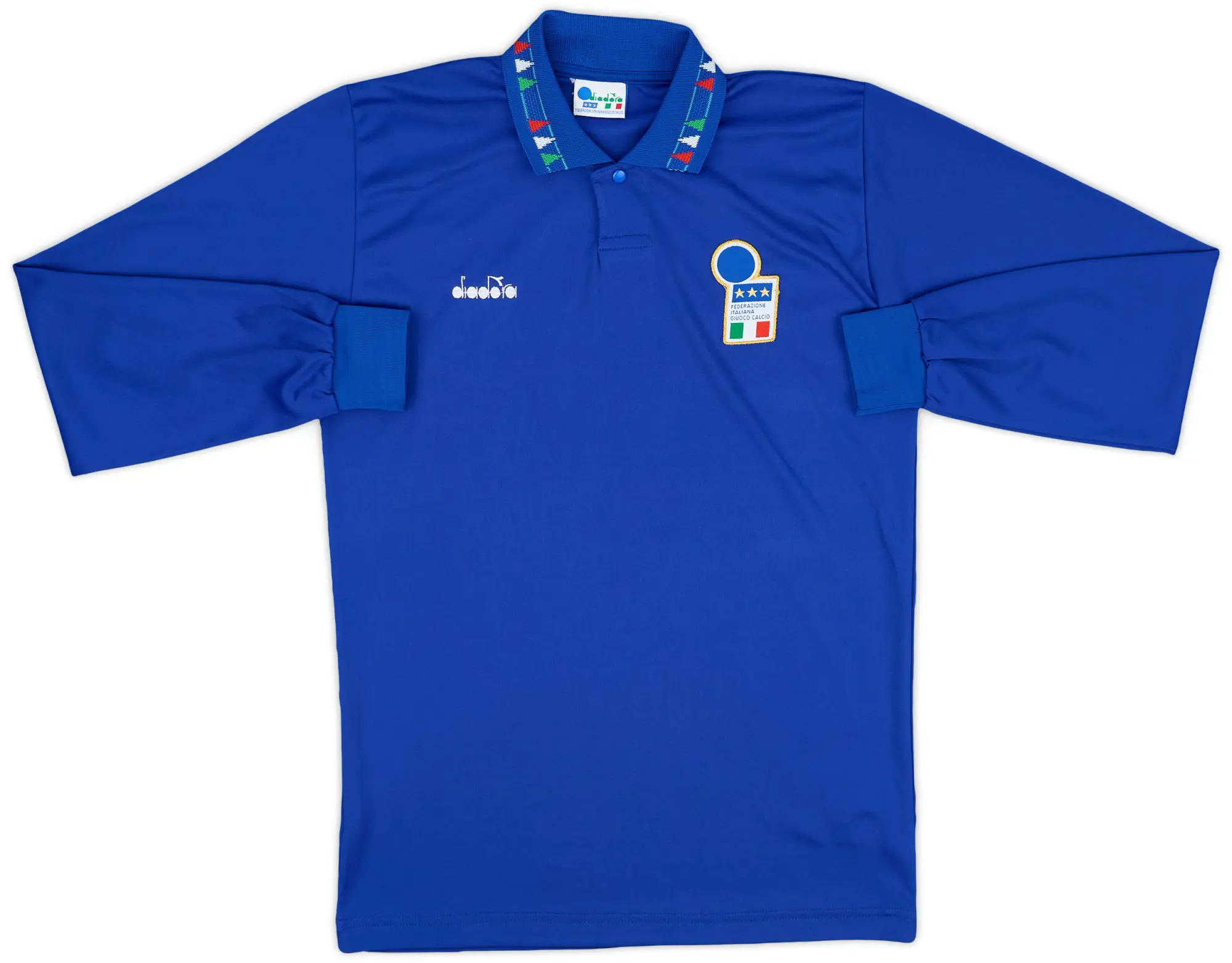 Diadora 1992-93 Italy Home L/S Shirt - 9/10 - (M)