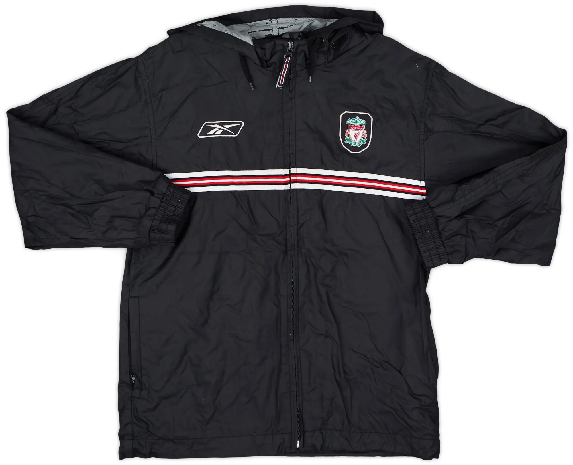 2004-05 Liverpool Reebok Hooded Rain Jacket - 8/10 - (L.Boys)
